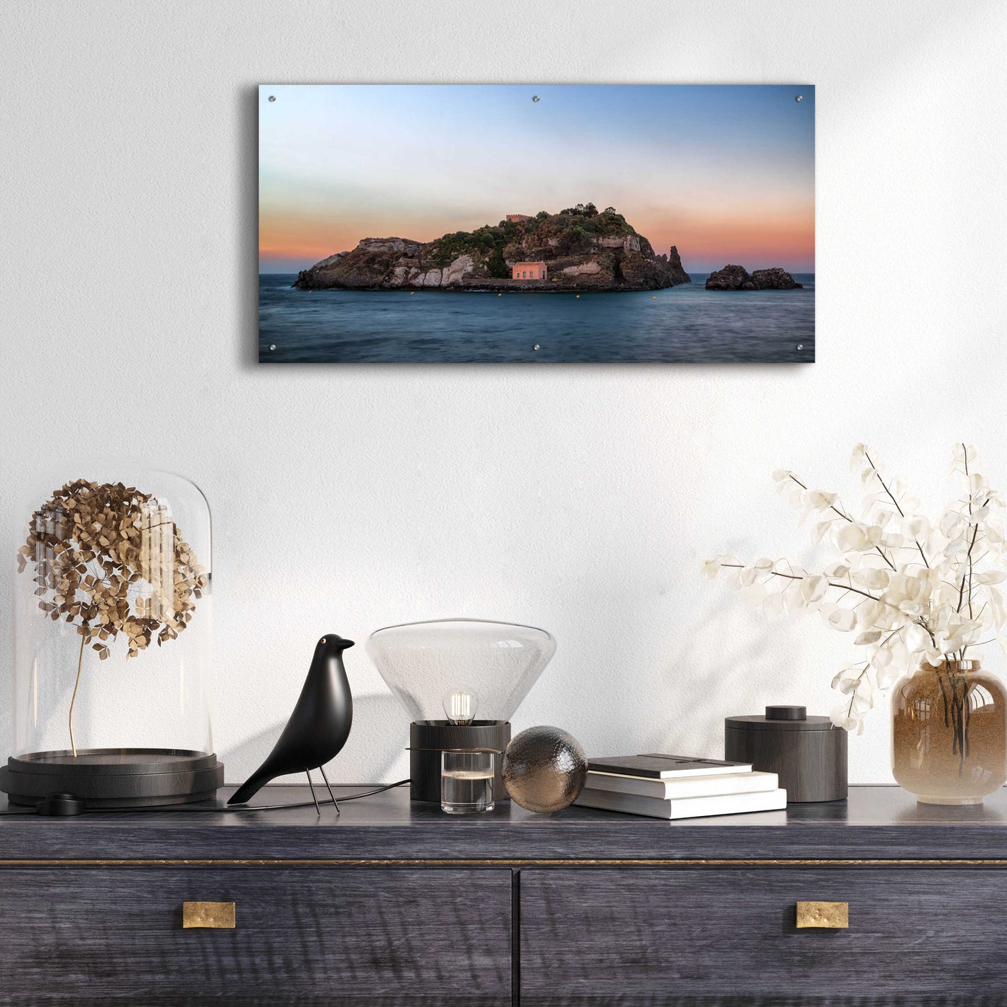 Epic Art 'Lachea Island' by Giuseppe Torre, Acrylic Glass Wall Art,48x24