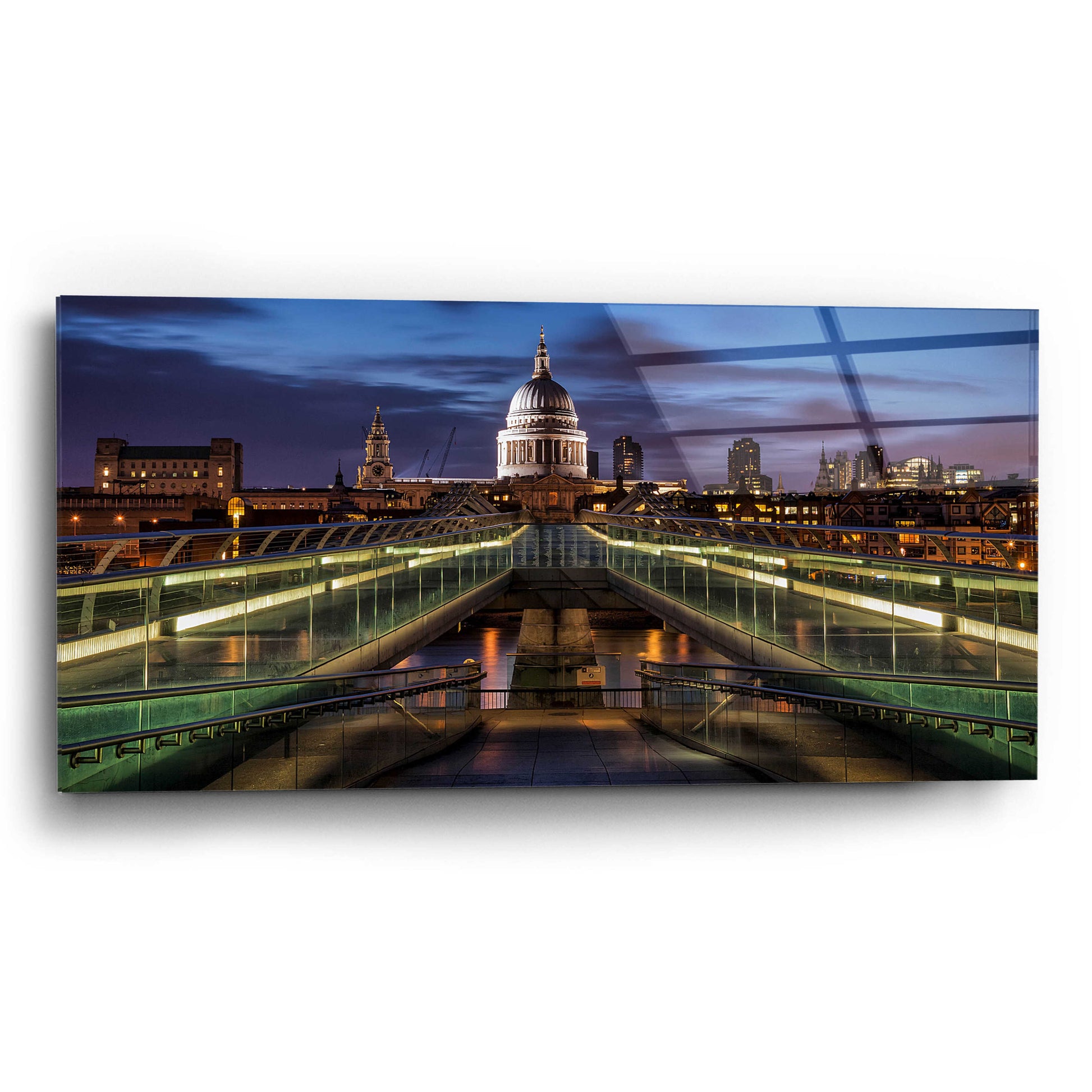 Epic Art 'Symmetries Of London' by Giuseppe Torre, Acrylic Glass Wall Art,24x12