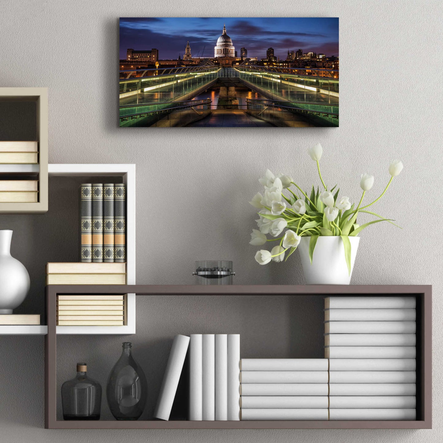 Epic Art 'Symmetries Of London' by Giuseppe Torre, Acrylic Glass Wall Art,24x12