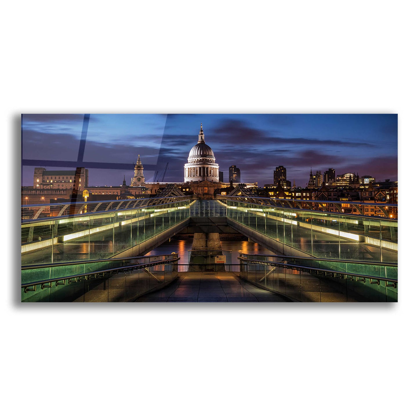 Epic Art 'Symmetries Of London' by Giuseppe Torre, Acrylic Glass Wall Art,24x12