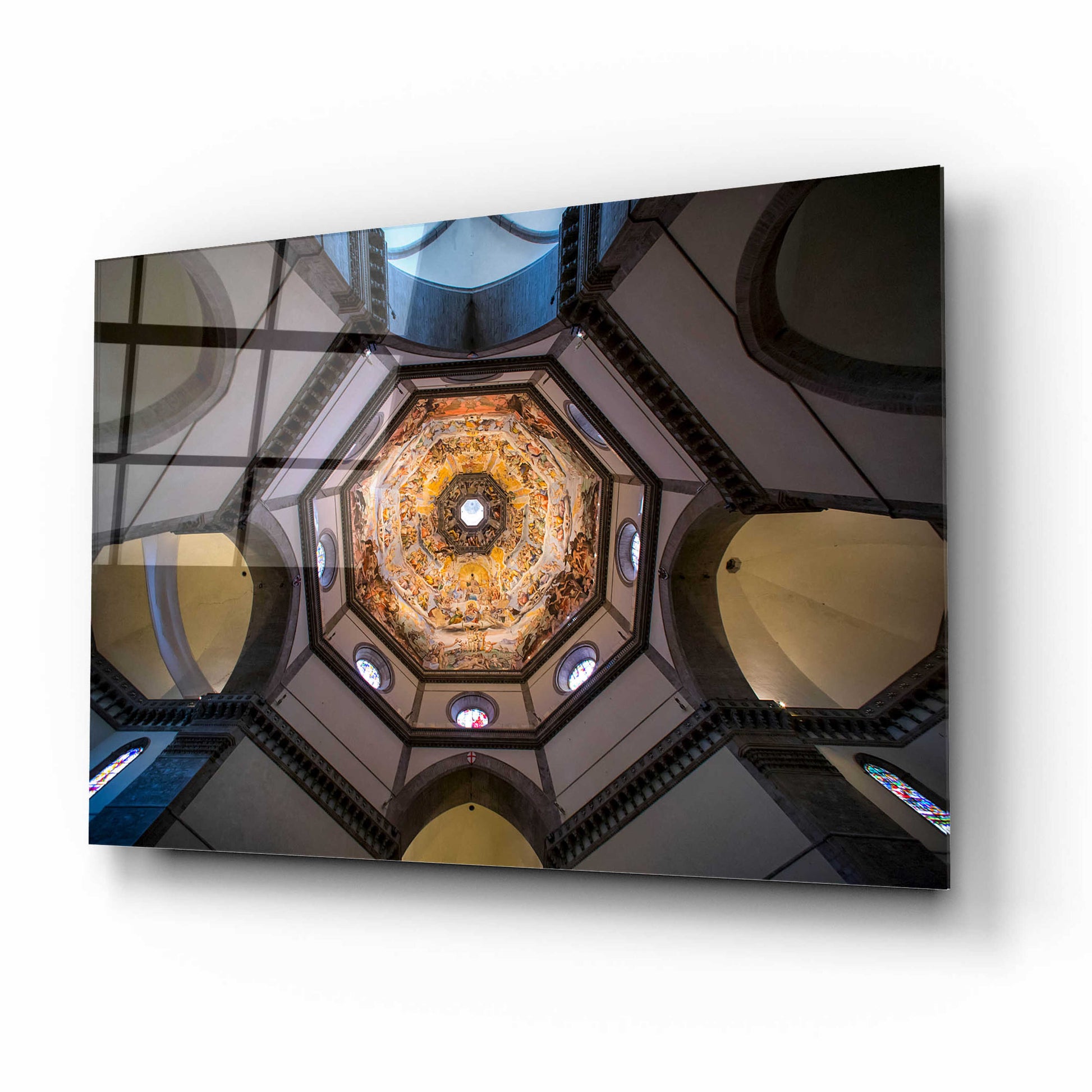 Epic Art 'Under The Brunelleschi's Dome' by Giuseppe Torre, Acrylic Glass Wall Art,16x12