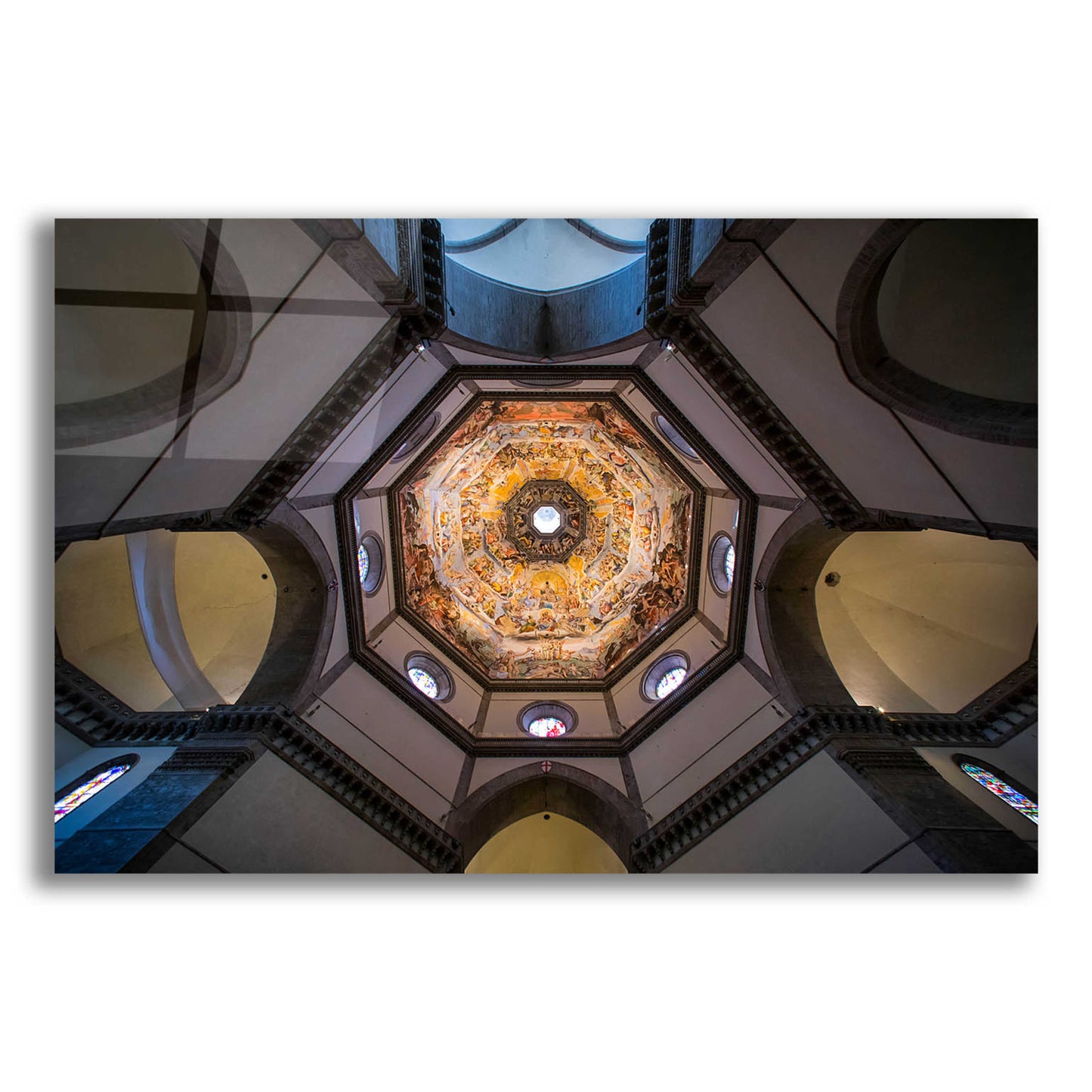 Epic Art 'Under The Brunelleschi's Dome' by Giuseppe Torre, Acrylic Glass Wall Art,16x12