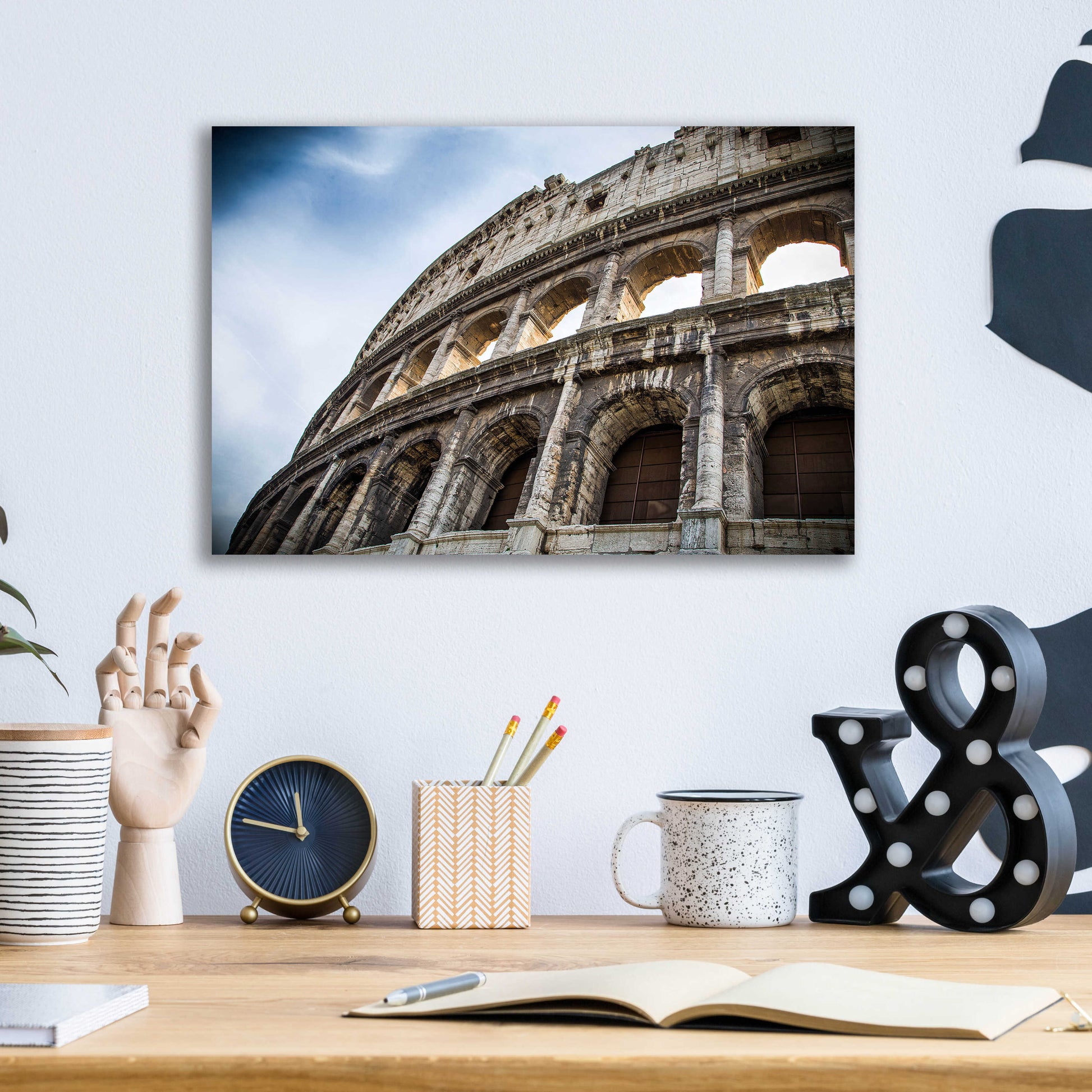 Epic Art 'Colosseo' by Giuseppe Torre, Acrylic Glass Wall Art,16x12