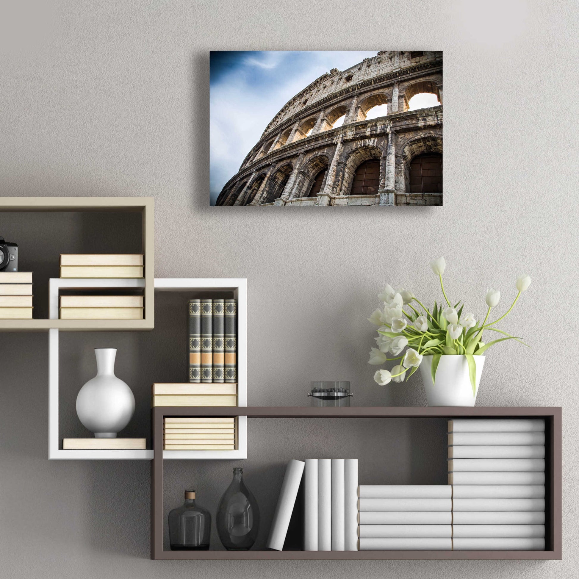 Epic Art 'Colosseo' by Giuseppe Torre, Acrylic Glass Wall Art,24x16