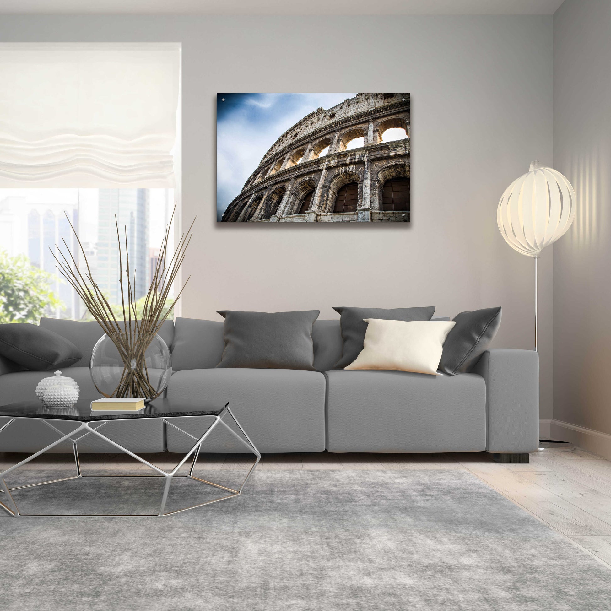 Epic Art 'Colosseo' by Giuseppe Torre, Acrylic Glass Wall Art,36x24