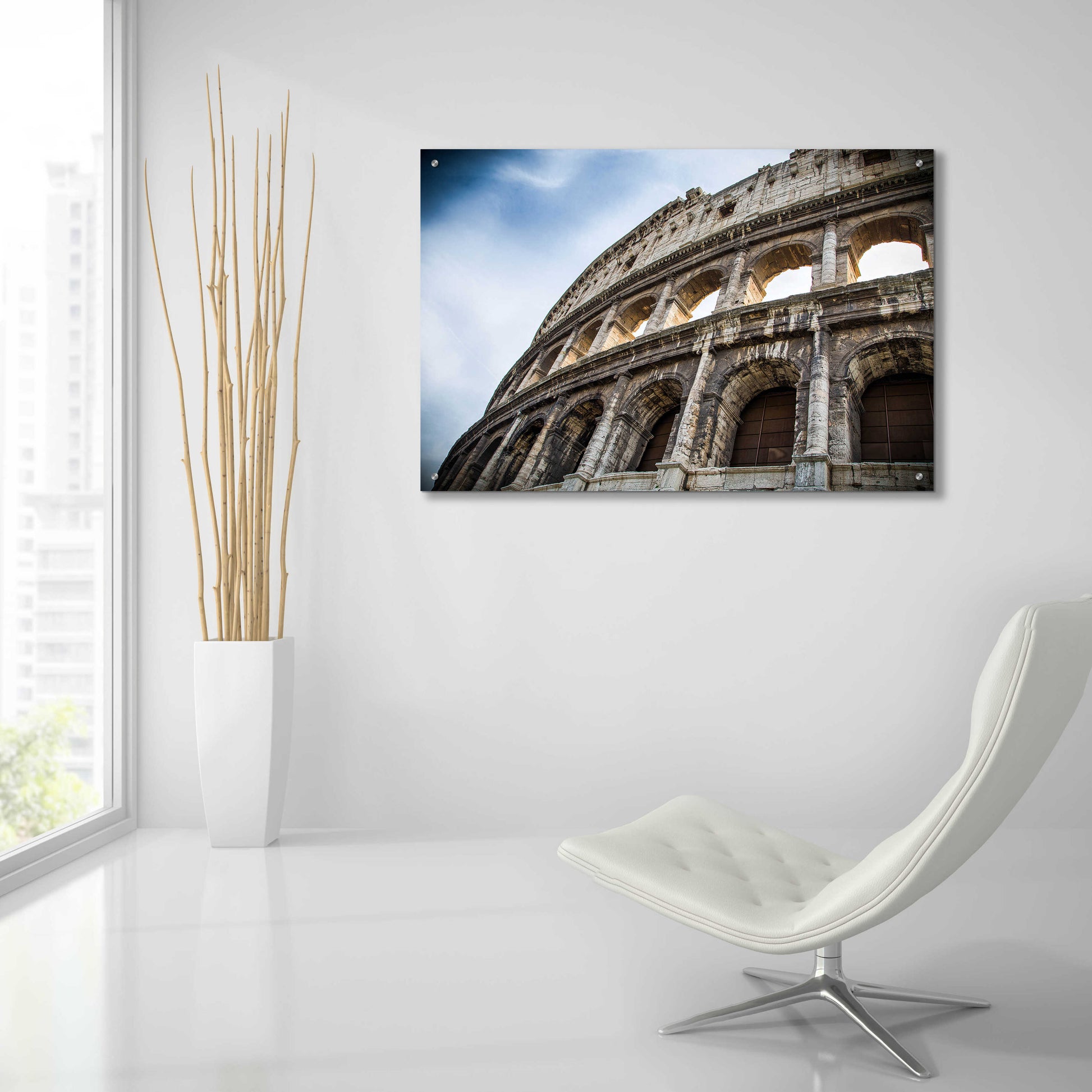 Epic Art 'Colosseo' by Giuseppe Torre, Acrylic Glass Wall Art,36x24