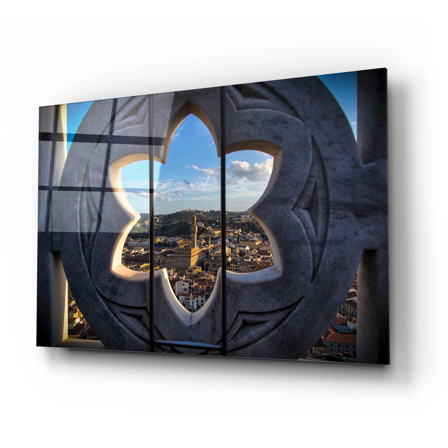 Epic Art 'Over the Tower' by Giuseppe Torre, Acrylic Glass Wall Art,24x16