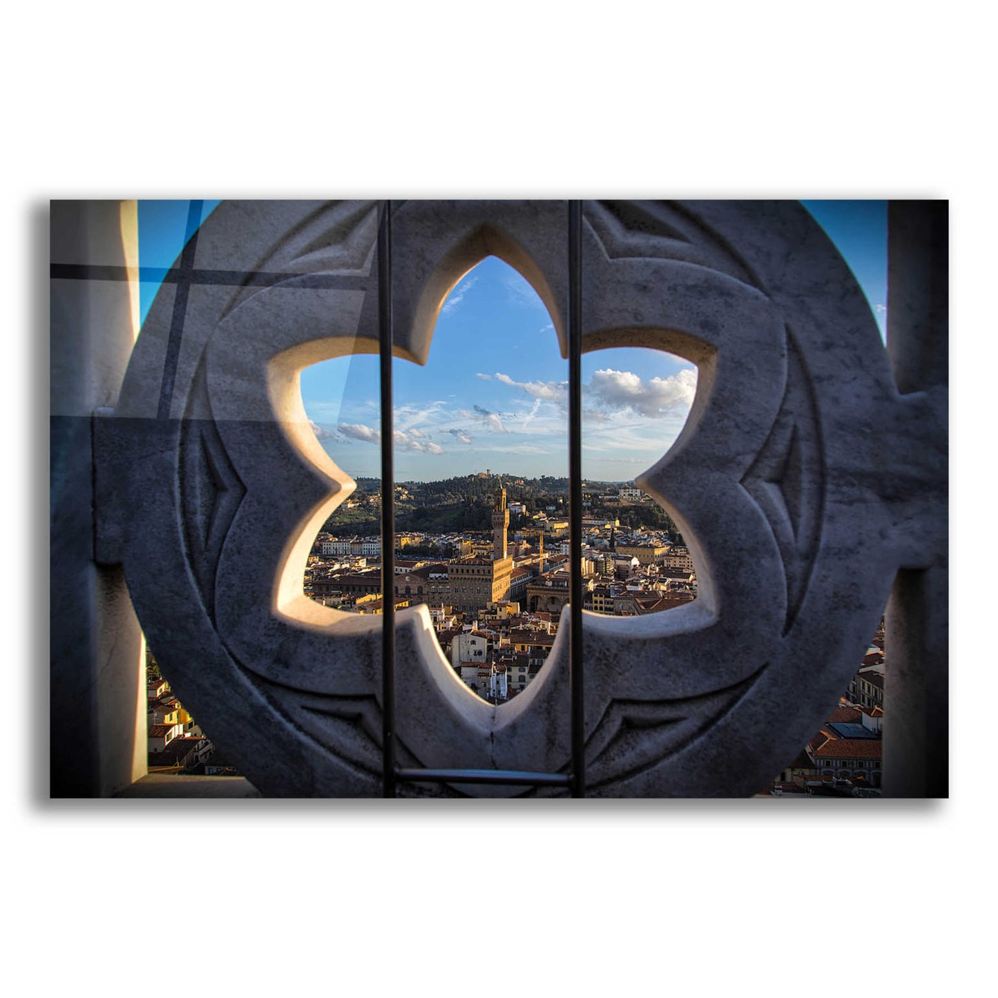 Epic Art 'Over the Tower' by Giuseppe Torre, Acrylic Glass Wall Art,24x16