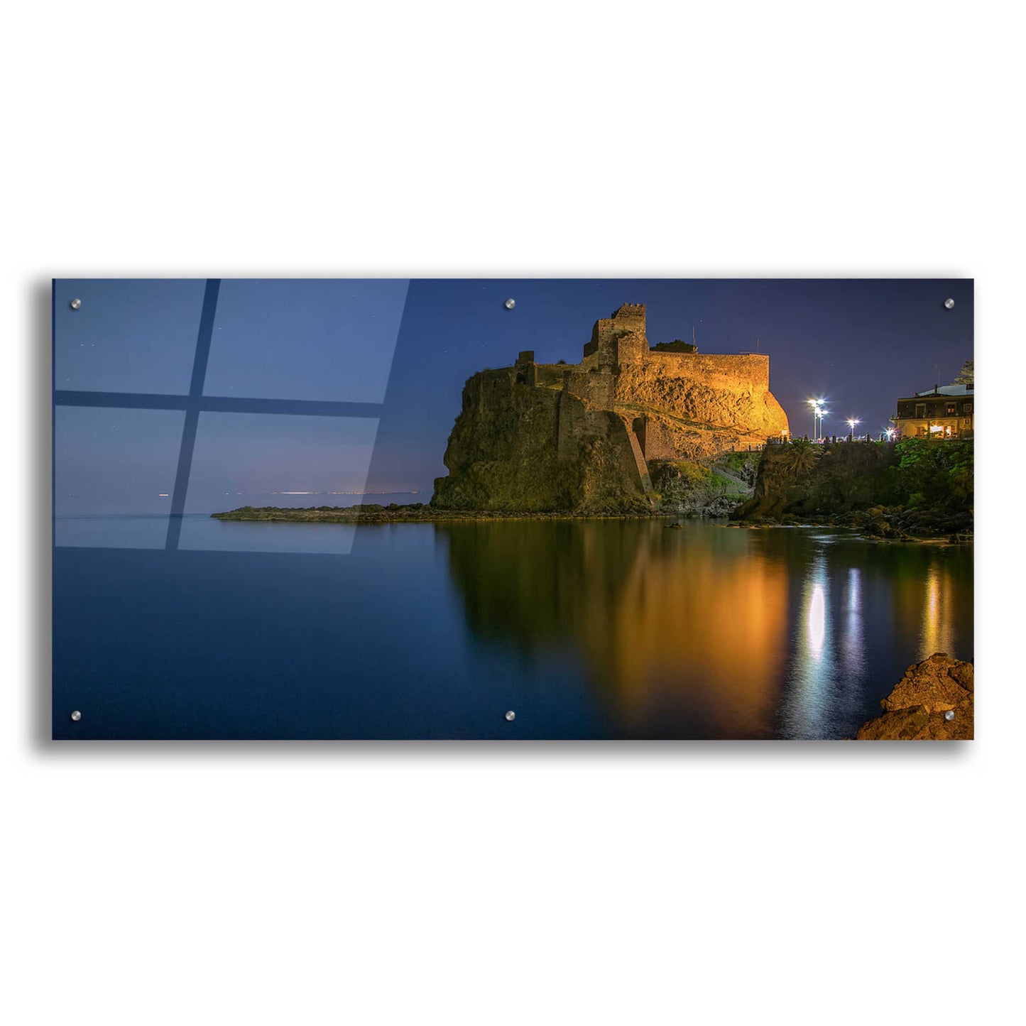 Epic Art 'Reflections' by Giuseppe Torre, Acrylic Glass Wall Art,48x24