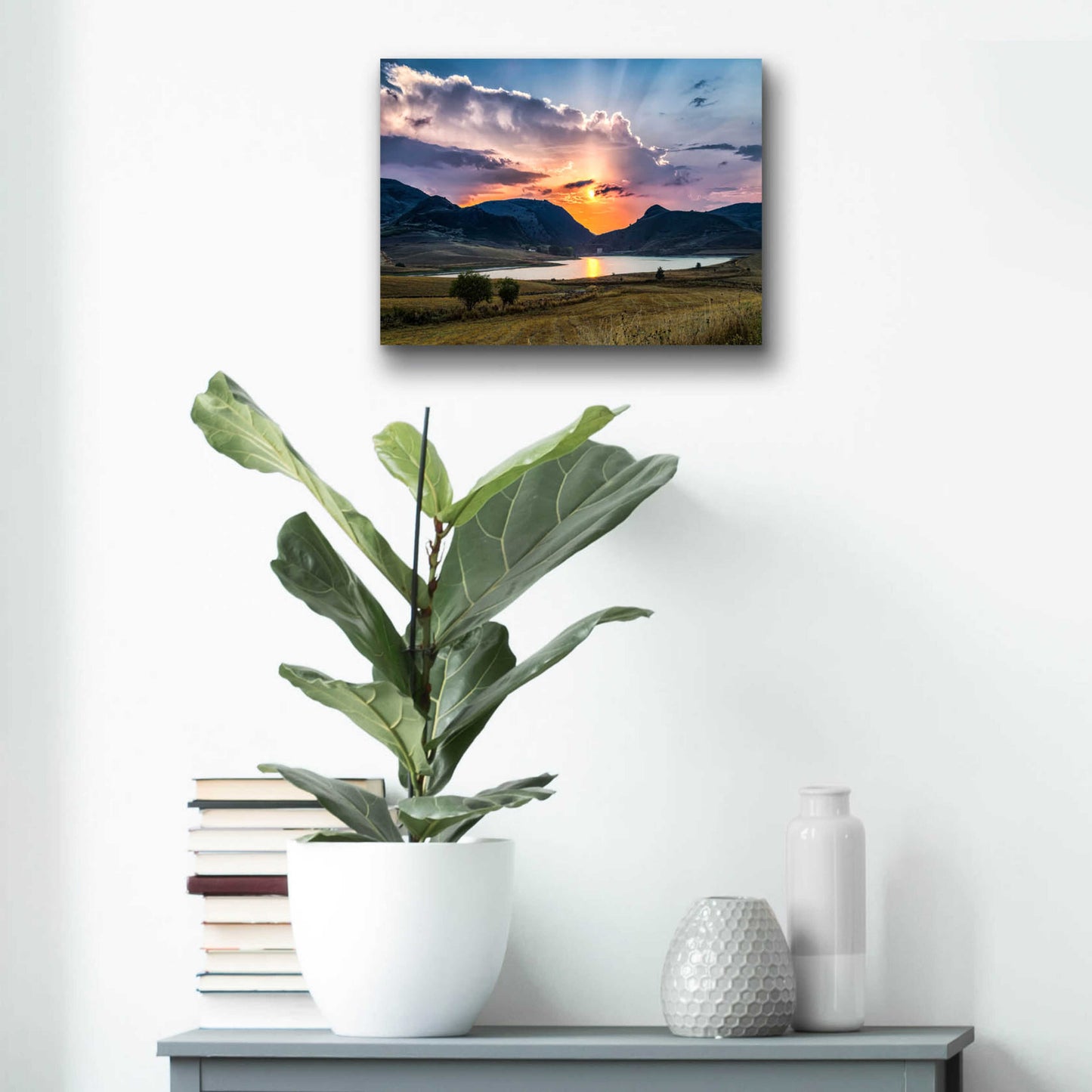 Epic Art 'Sunrays' by Giuseppe Torre, Acrylic Glass Wall Art,16x12