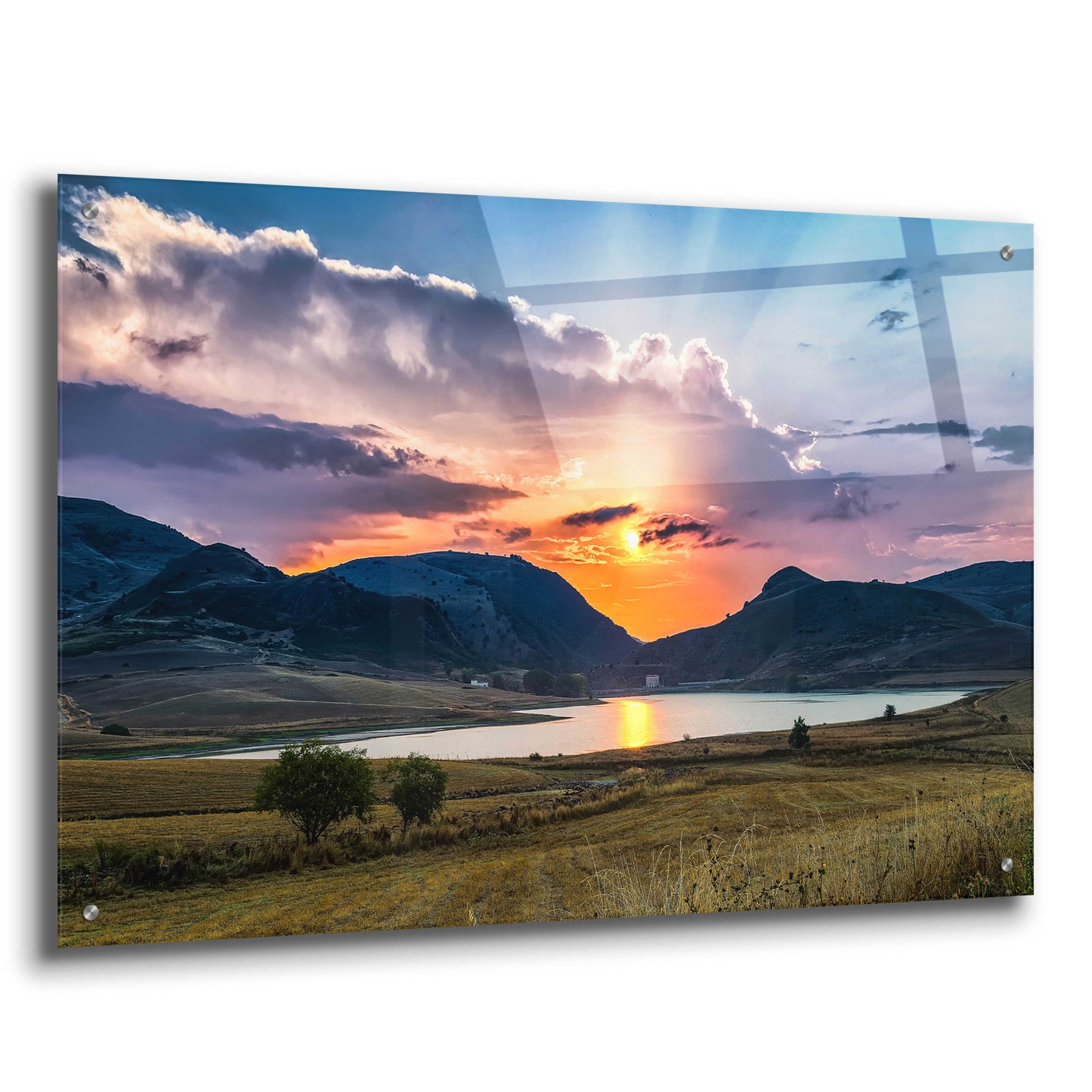 Epic Art 'Sunrays' by Giuseppe Torre, Acrylic Glass Wall Art,36x24