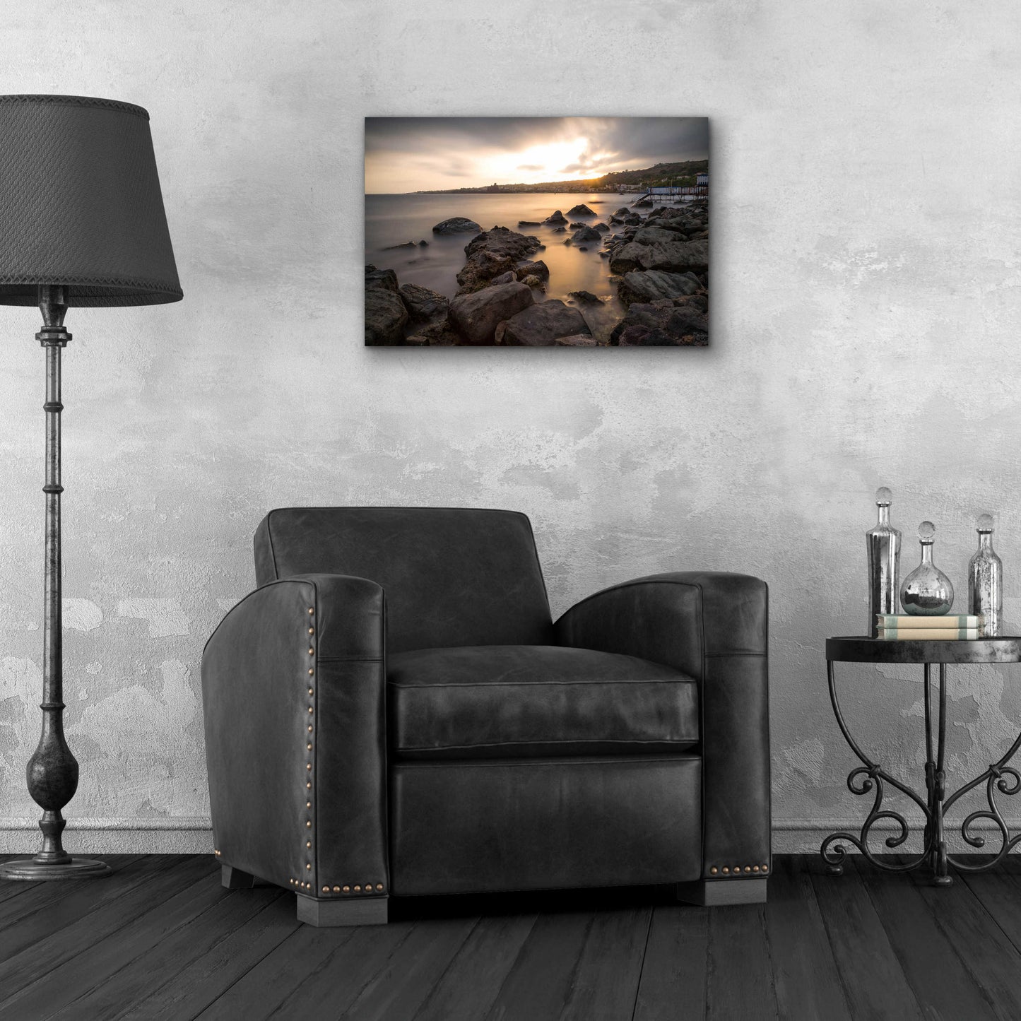 Epic Art 'Golden Sunset' by Giuseppe Torre, Acrylic Glass Wall Art,24x16