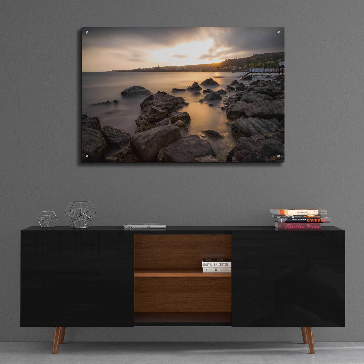 Epic Art 'Golden Sunset' by Giuseppe Torre, Acrylic Glass Wall Art,36x24