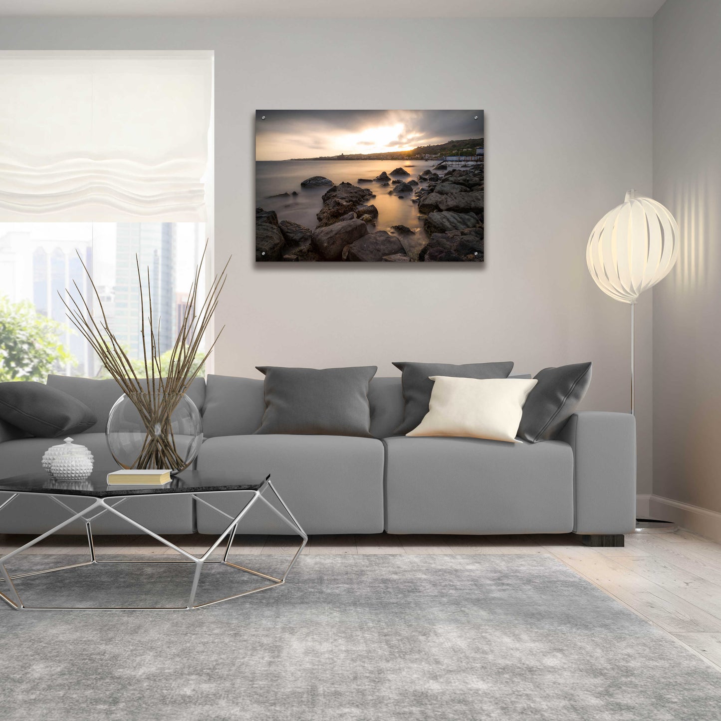 Epic Art 'Golden Sunset' by Giuseppe Torre, Acrylic Glass Wall Art,36x24