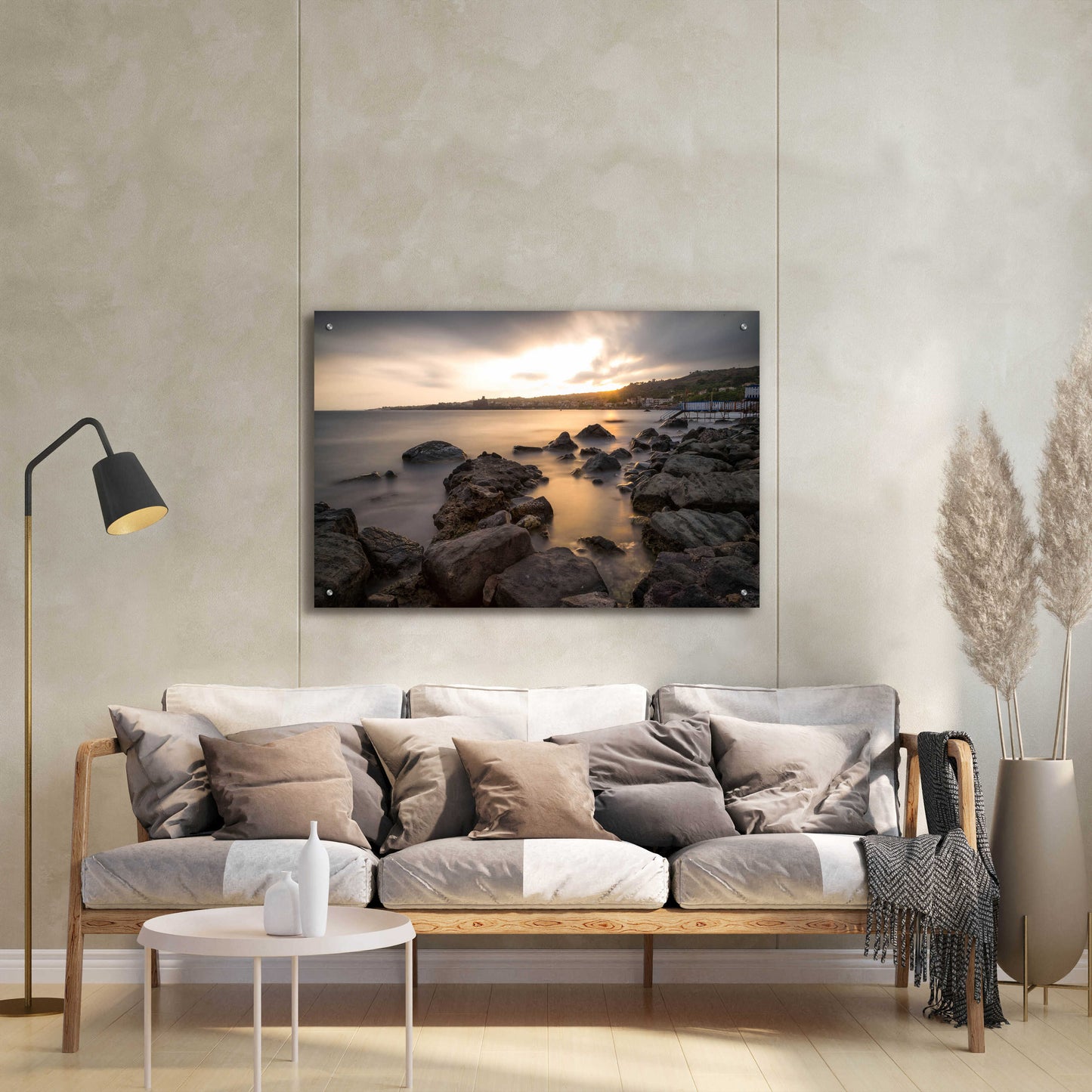 Epic Art 'Golden Sunset' by Giuseppe Torre, Acrylic Glass Wall Art,36x24