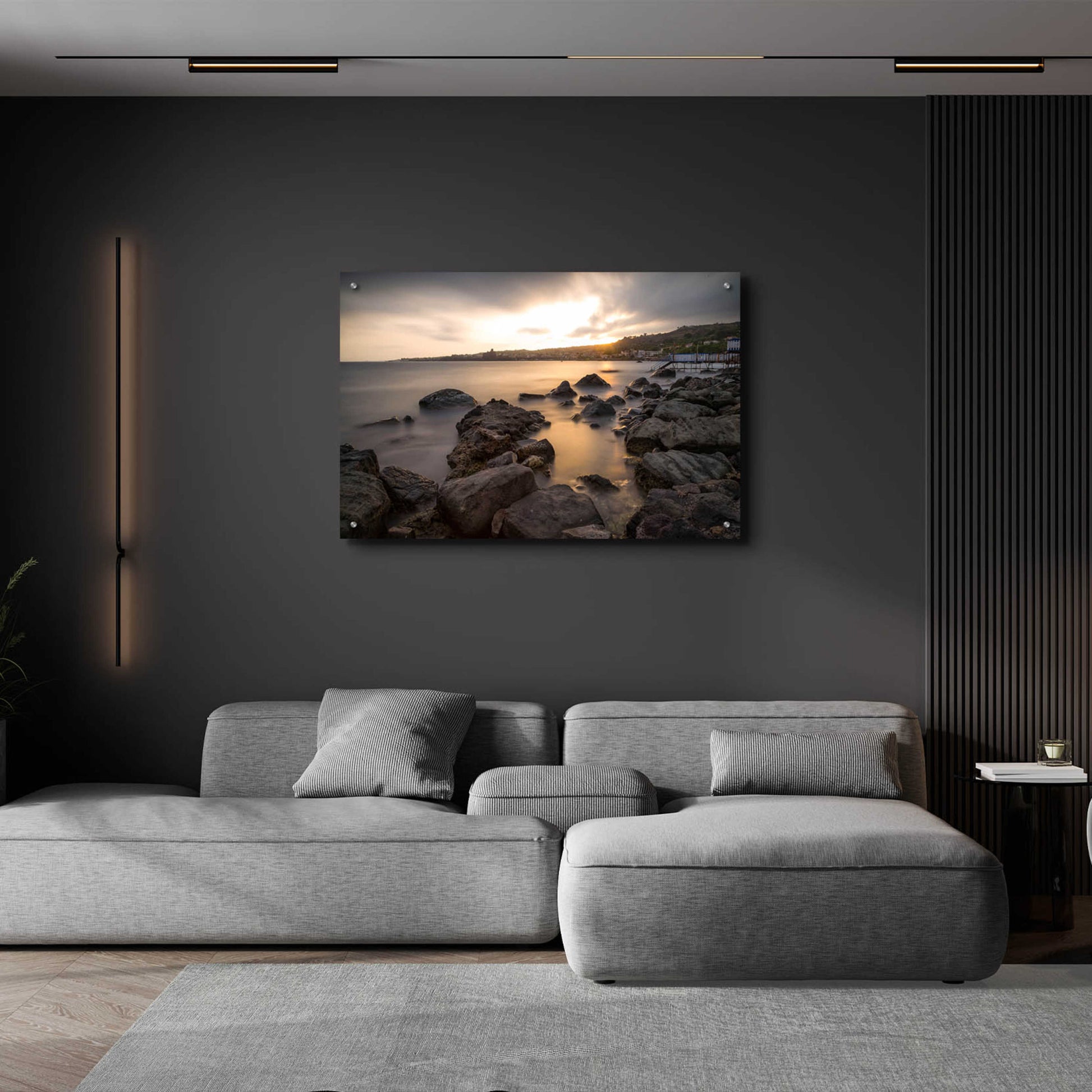 Epic Art 'Golden Sunset' by Giuseppe Torre, Acrylic Glass Wall Art,36x24