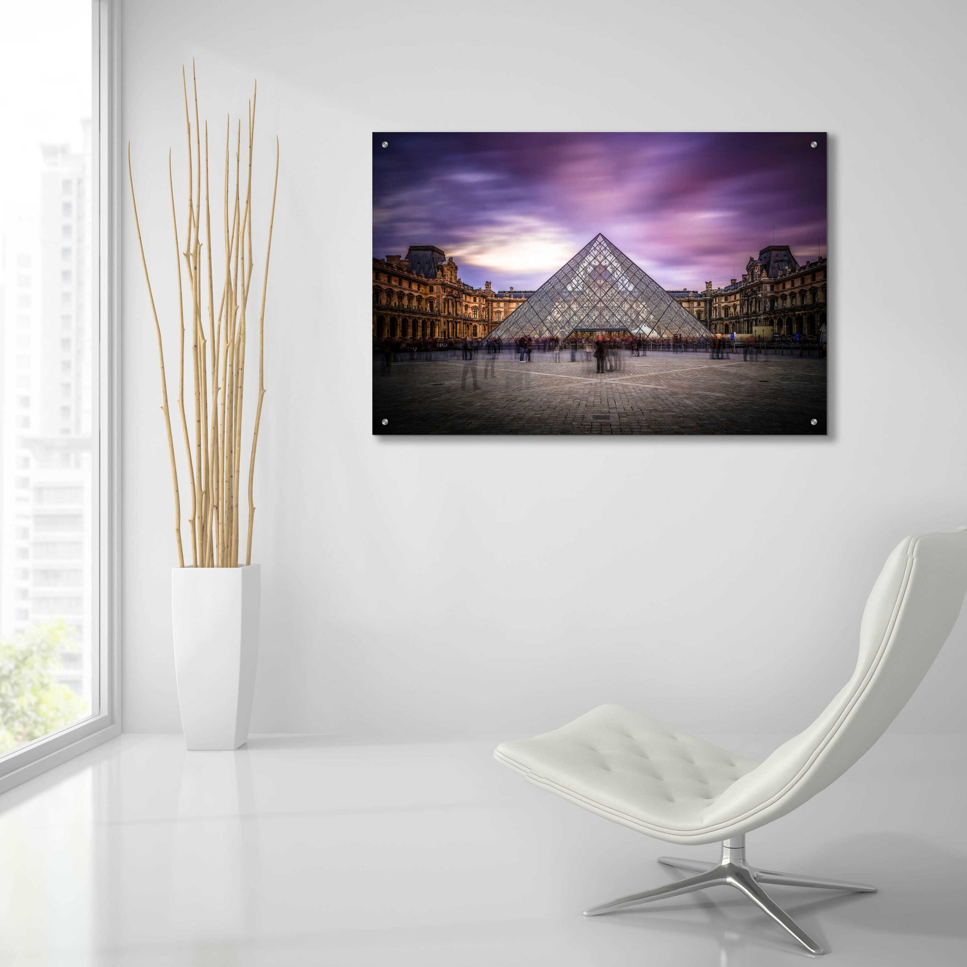 Epic Art 'Louvre I' by Giuseppe Torre, Acrylic Glass Wall Art,36x24