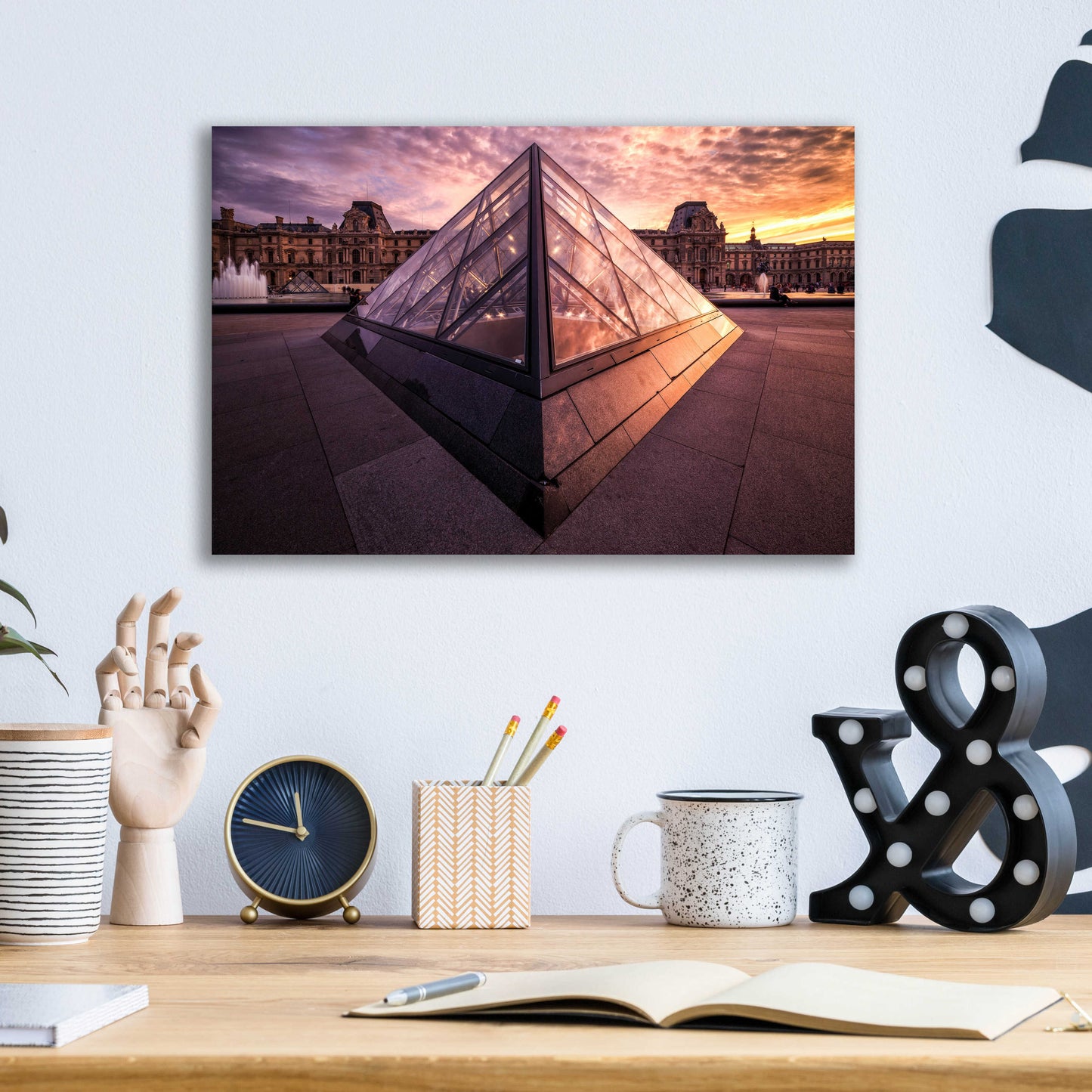 Epic Art 'Louvre II' by Giuseppe Torre, Acrylic Glass Wall Art,16x12