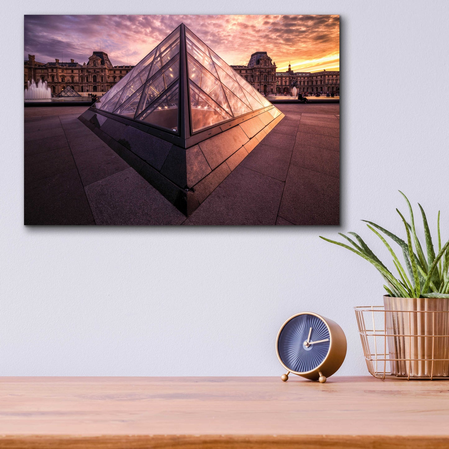 Epic Art 'Louvre II' by Giuseppe Torre, Acrylic Glass Wall Art,16x12