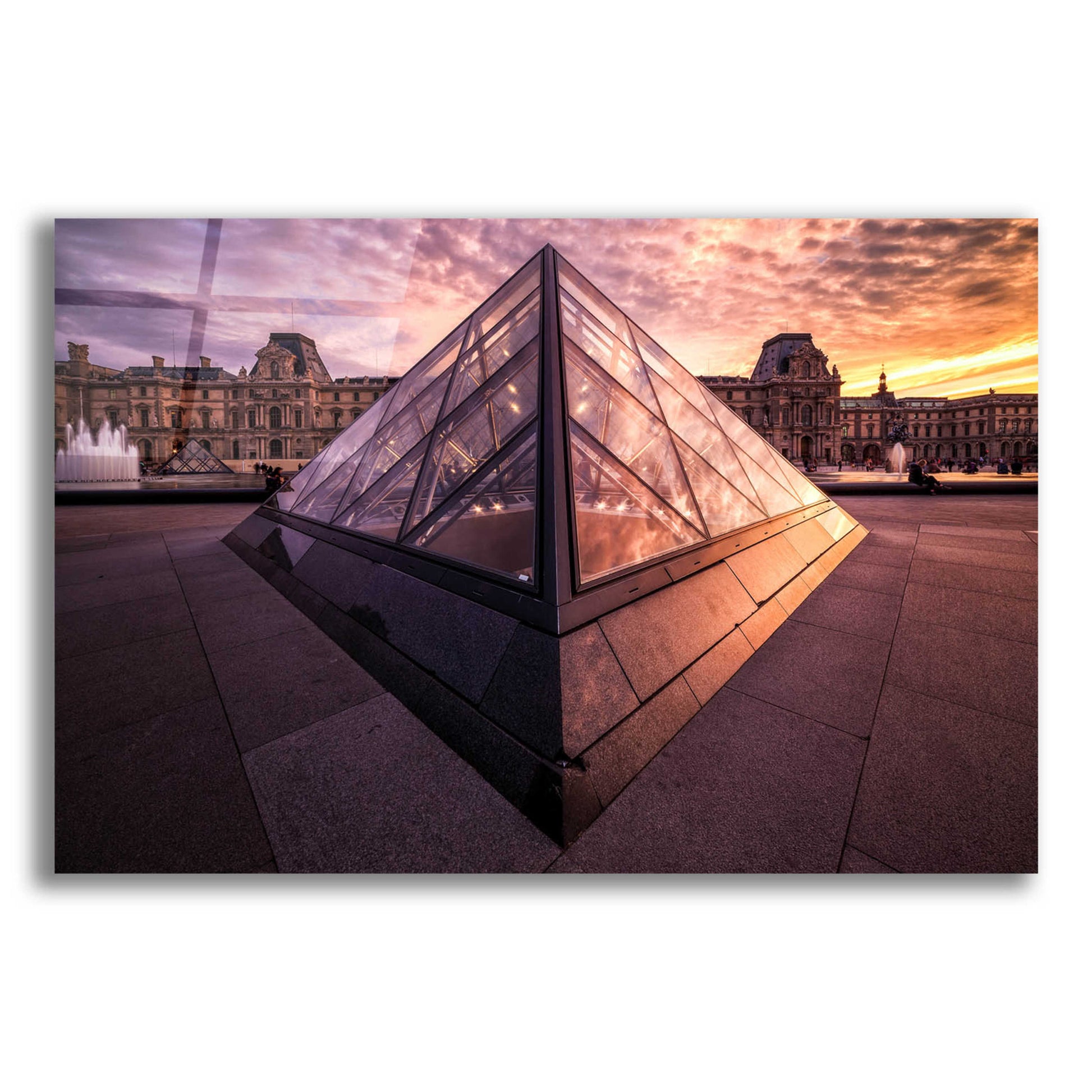 Epic Art 'Louvre II' by Giuseppe Torre, Acrylic Glass Wall Art,16x12