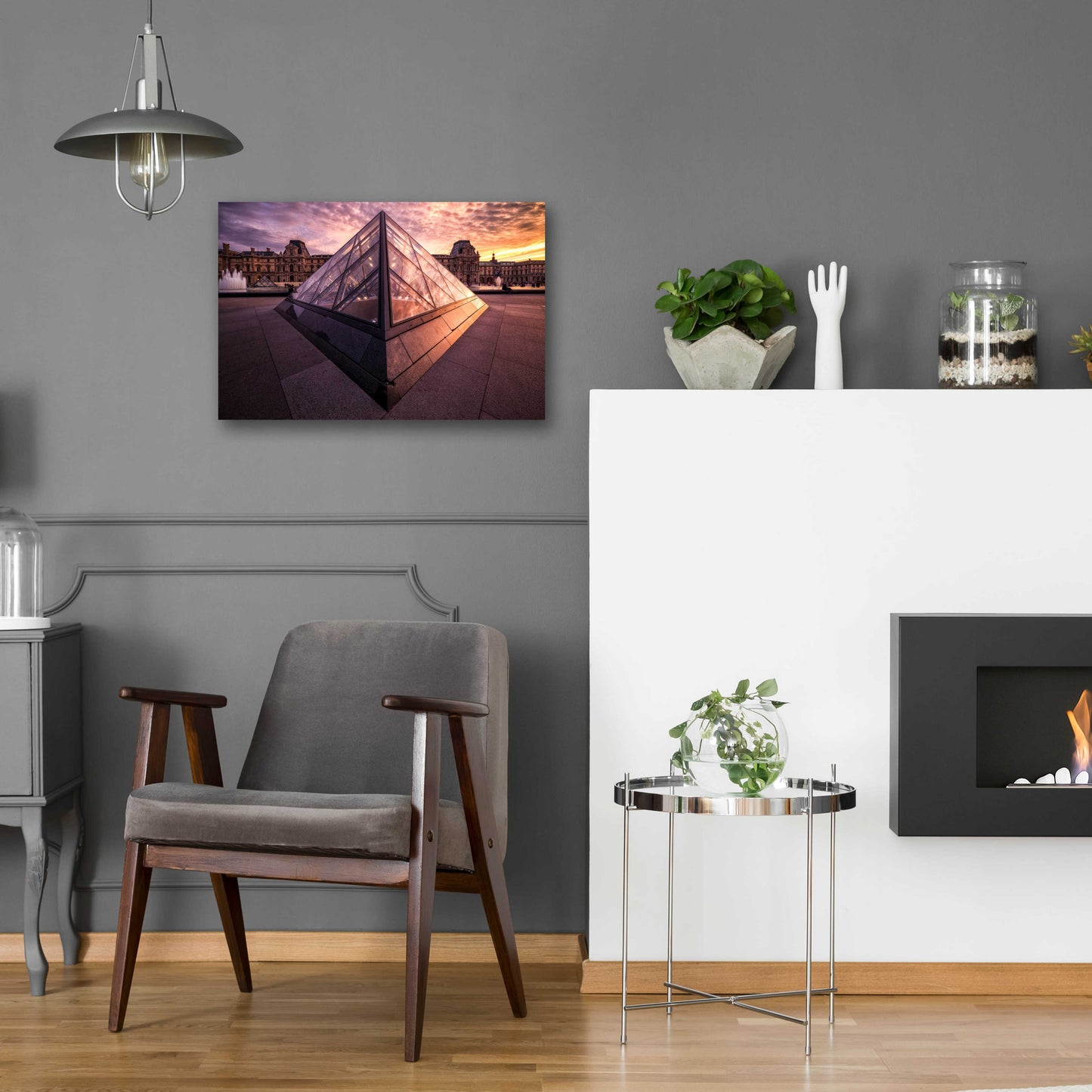 Epic Art 'Louvre II' by Giuseppe Torre, Acrylic Glass Wall Art,24x16