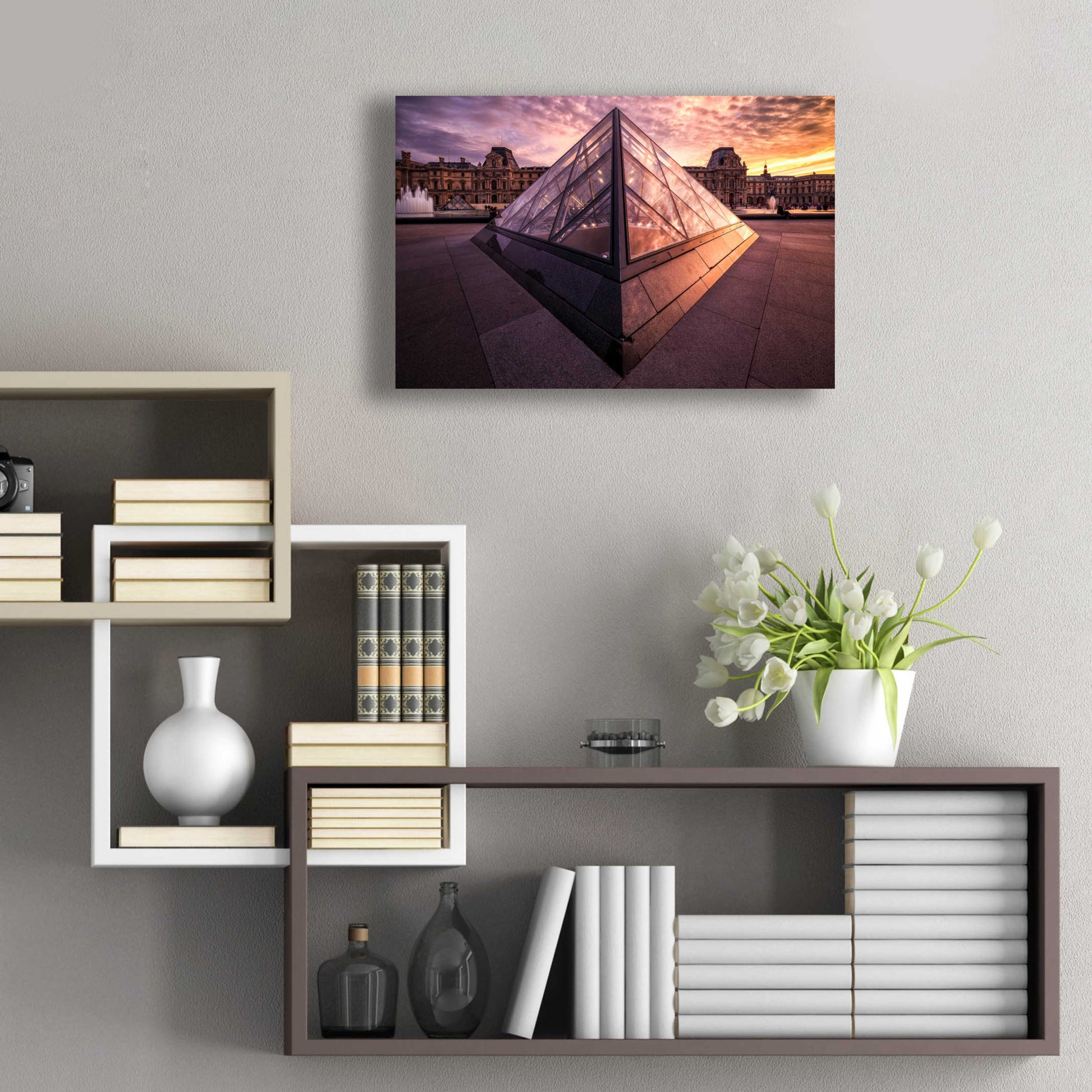 Epic Art 'Louvre II' by Giuseppe Torre, Acrylic Glass Wall Art,24x16