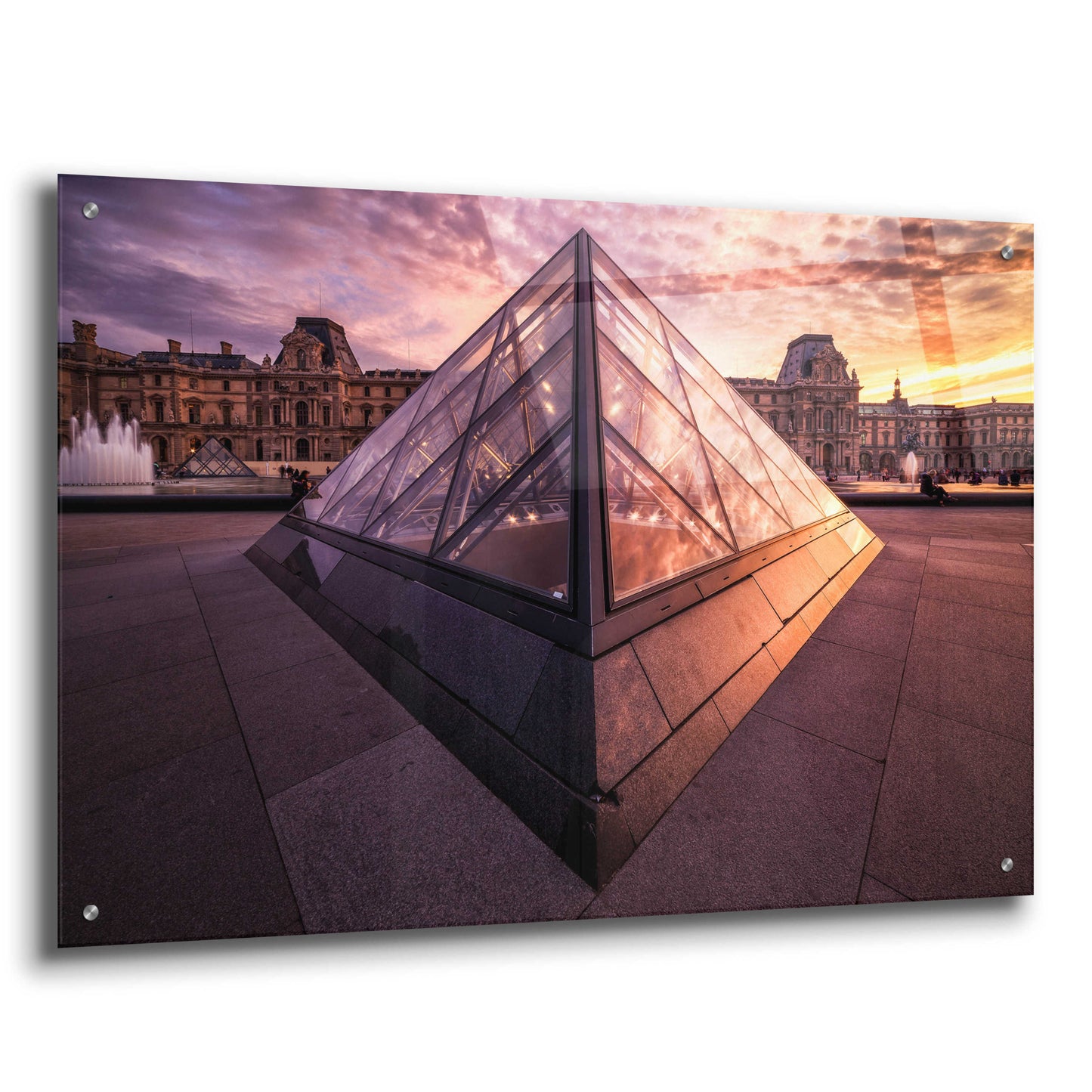 Epic Art 'Louvre II' by Giuseppe Torre, Acrylic Glass Wall Art,36x24