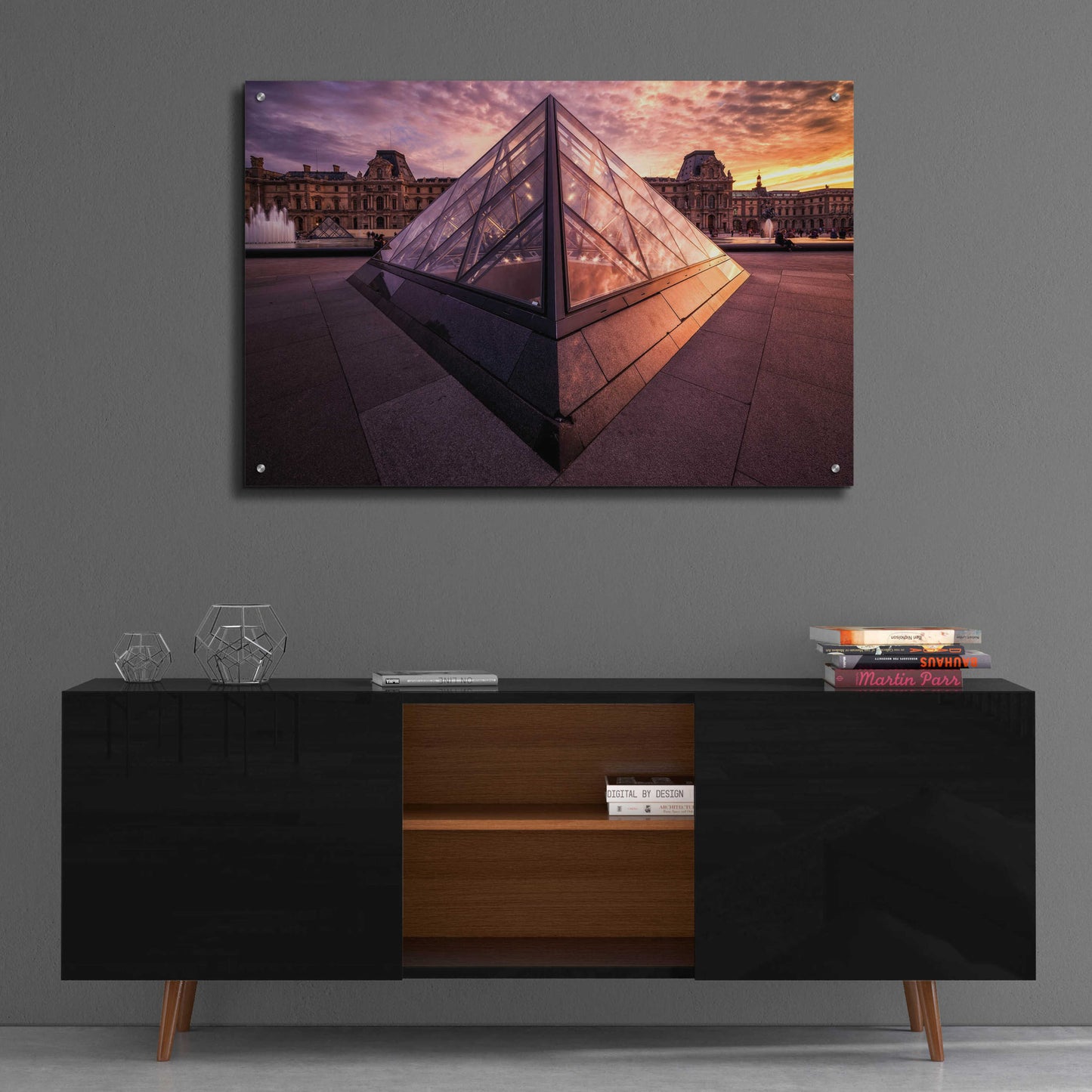 Epic Art 'Louvre II' by Giuseppe Torre, Acrylic Glass Wall Art,36x24