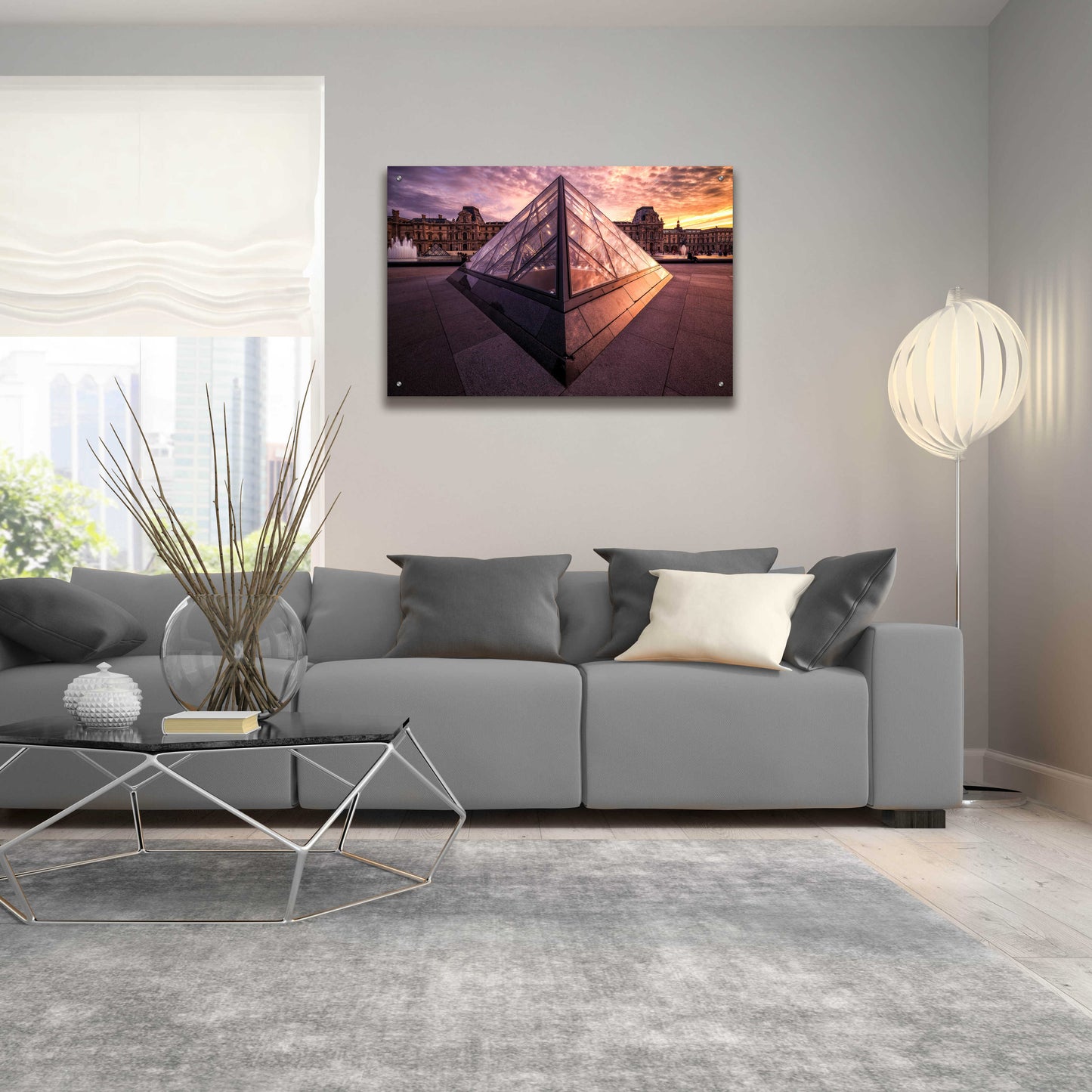 Epic Art 'Louvre II' by Giuseppe Torre, Acrylic Glass Wall Art,36x24