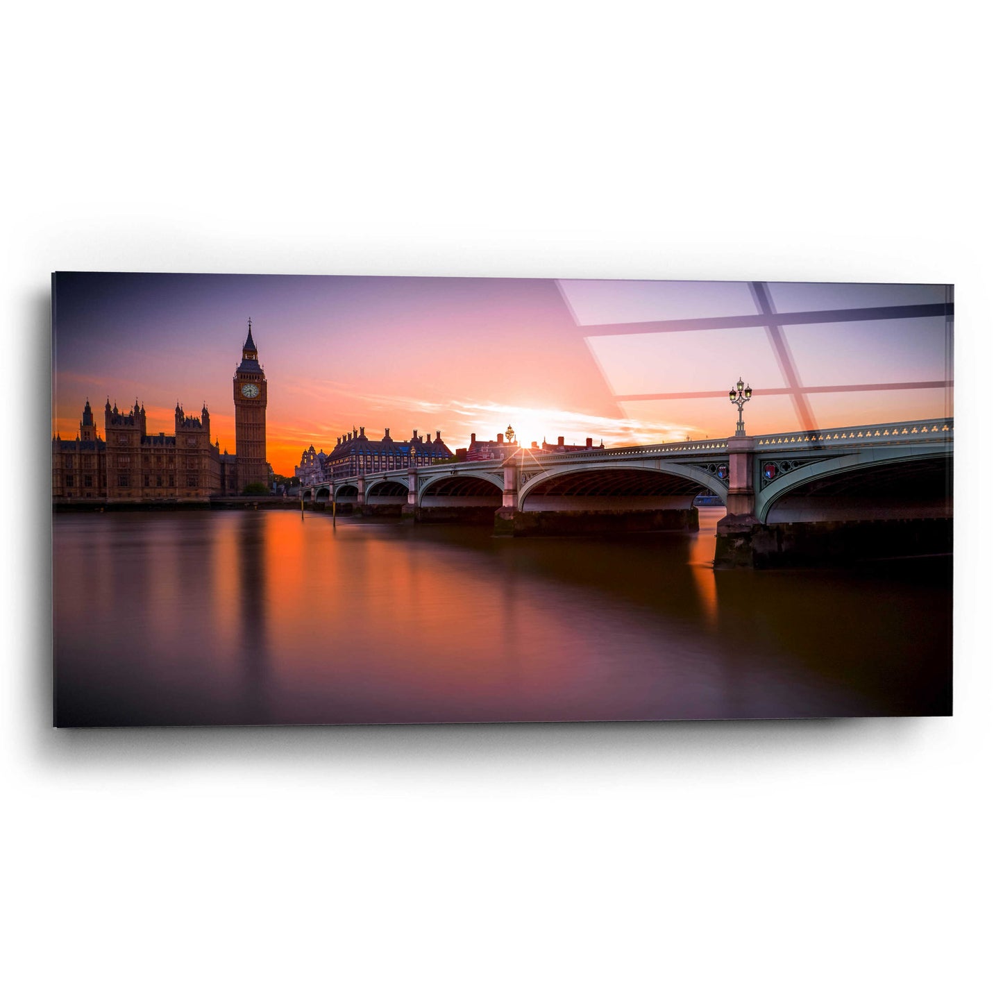 Epic Art 'Westminster' by Giuseppe Torre, Acrylic Glass Wall Art,24x12