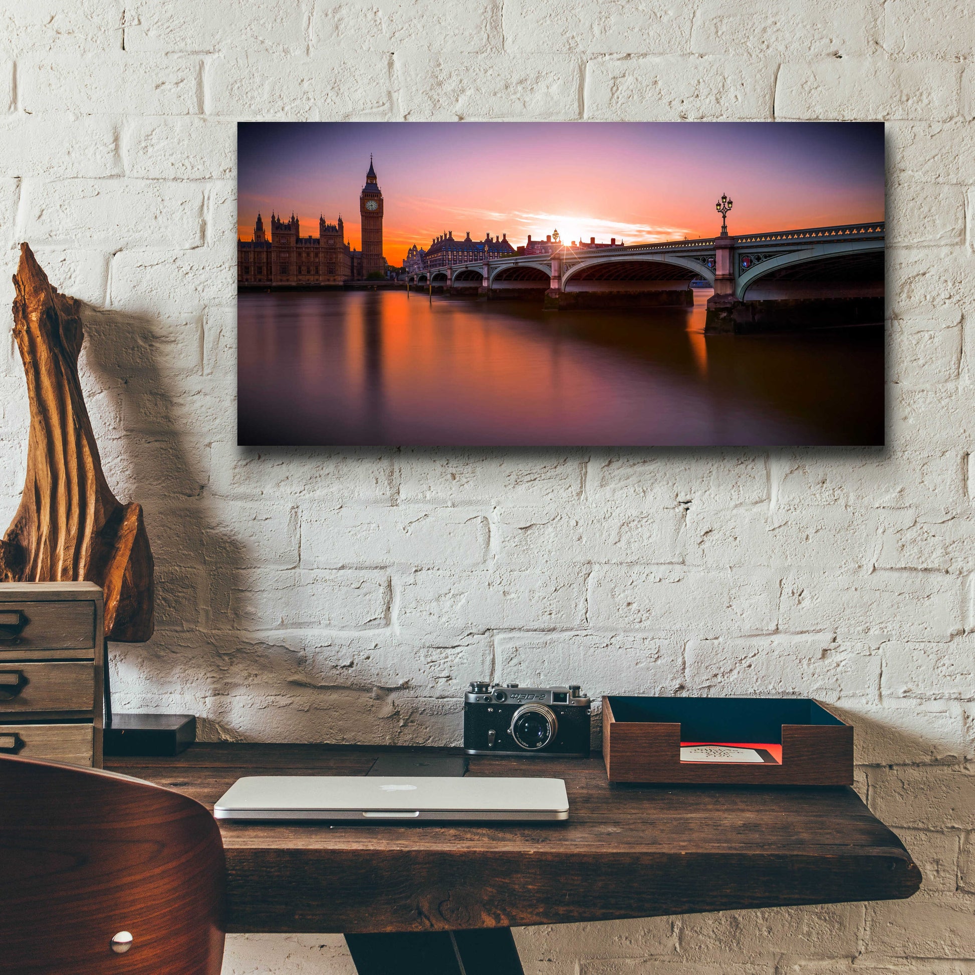 Epic Art 'Westminster' by Giuseppe Torre, Acrylic Glass Wall Art,24x12