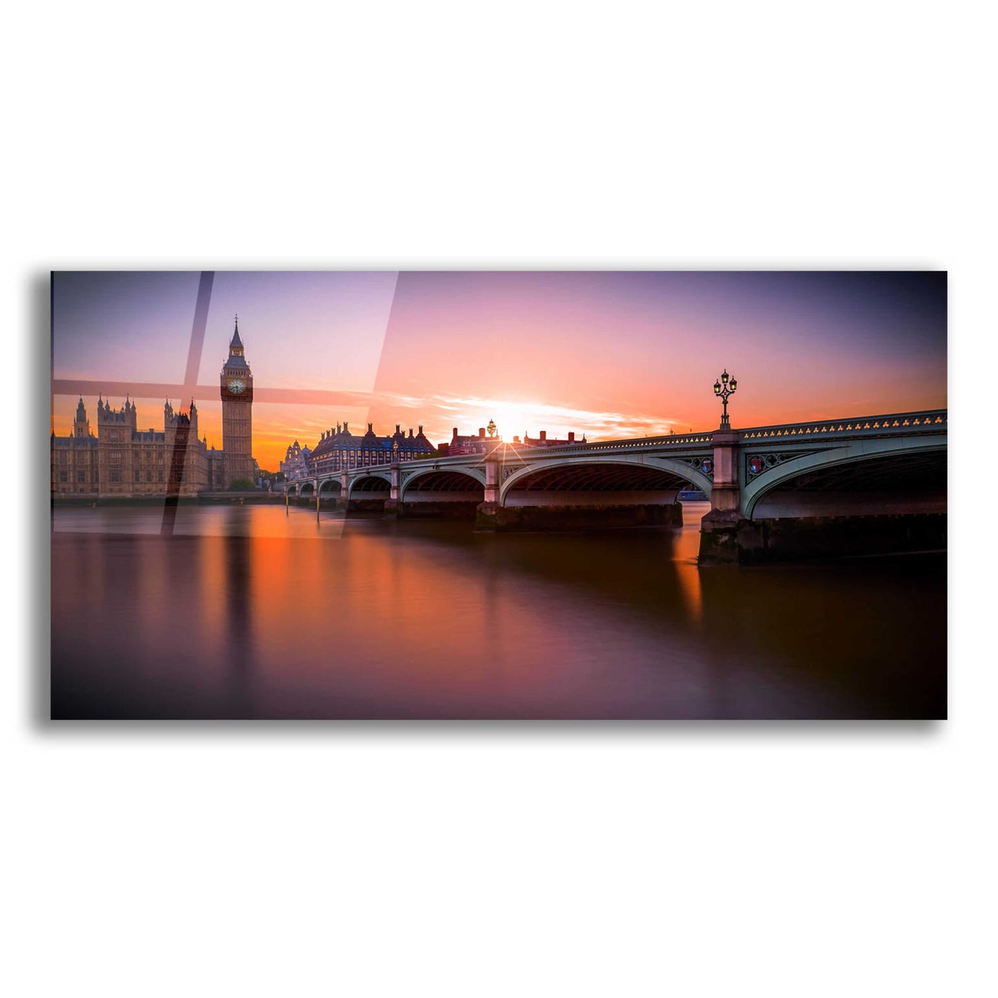 Epic Art 'Westminster' by Giuseppe Torre, Acrylic Glass Wall Art,24x12