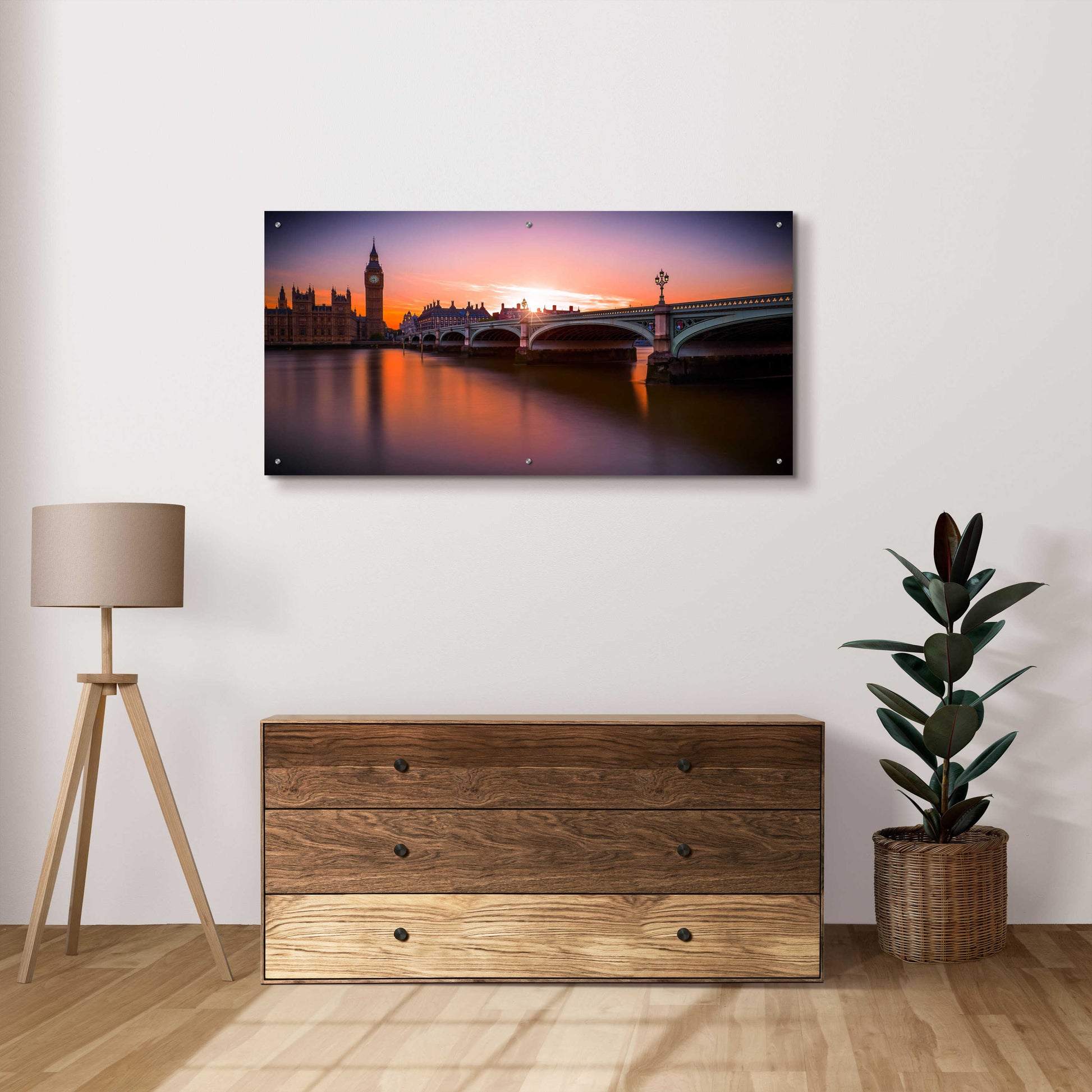 Epic Art 'Westminster' by Giuseppe Torre, Acrylic Glass Wall Art,48x24