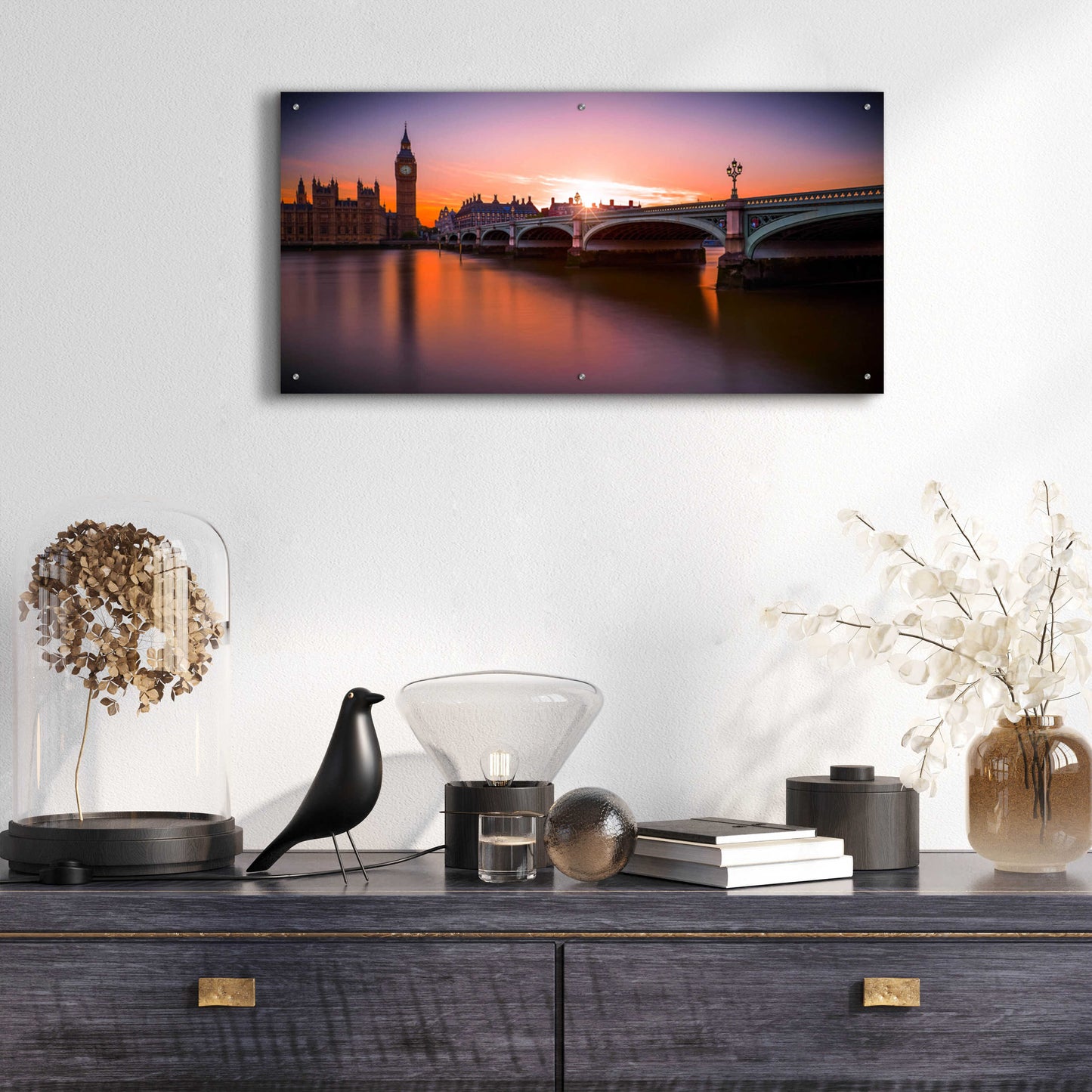 Epic Art 'Westminster' by Giuseppe Torre, Acrylic Glass Wall Art,48x24