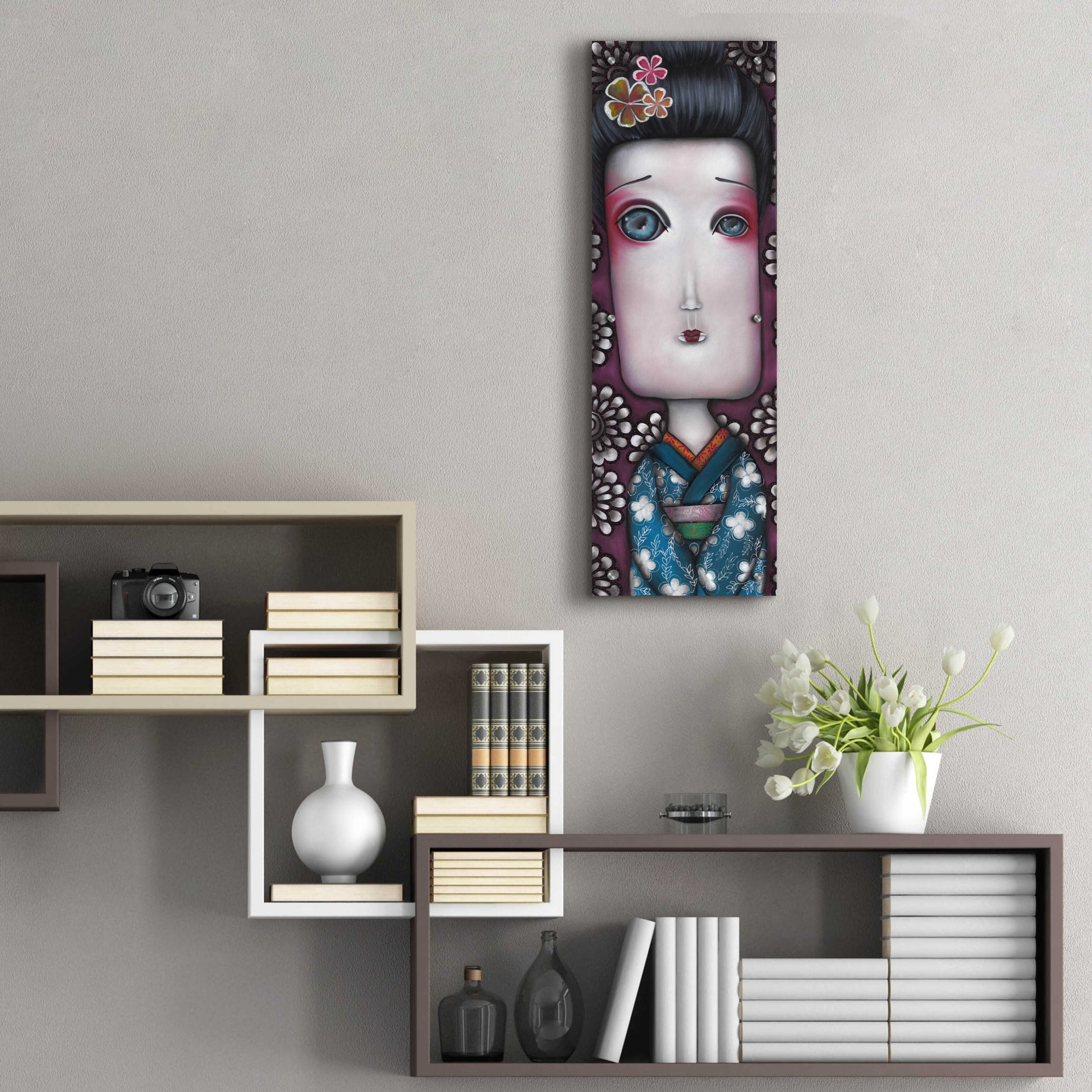 Epic Art 'Inevitable Silence' by Abril Andrade, Acrylic Glass Wall Art,12x36