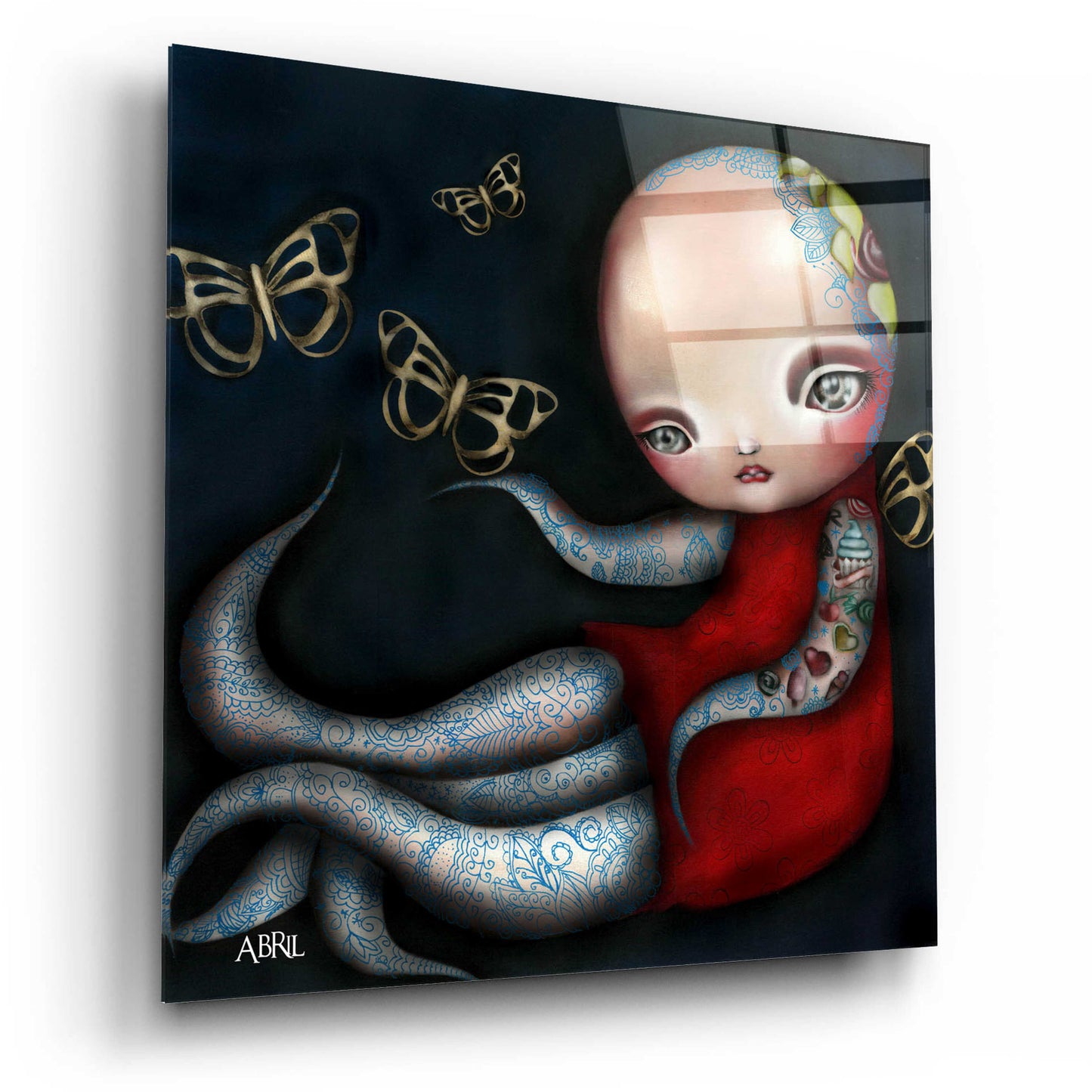 Epic Art 'Jinxi' by Abril Andrade, Acrylic Glass Wall Art,12x12