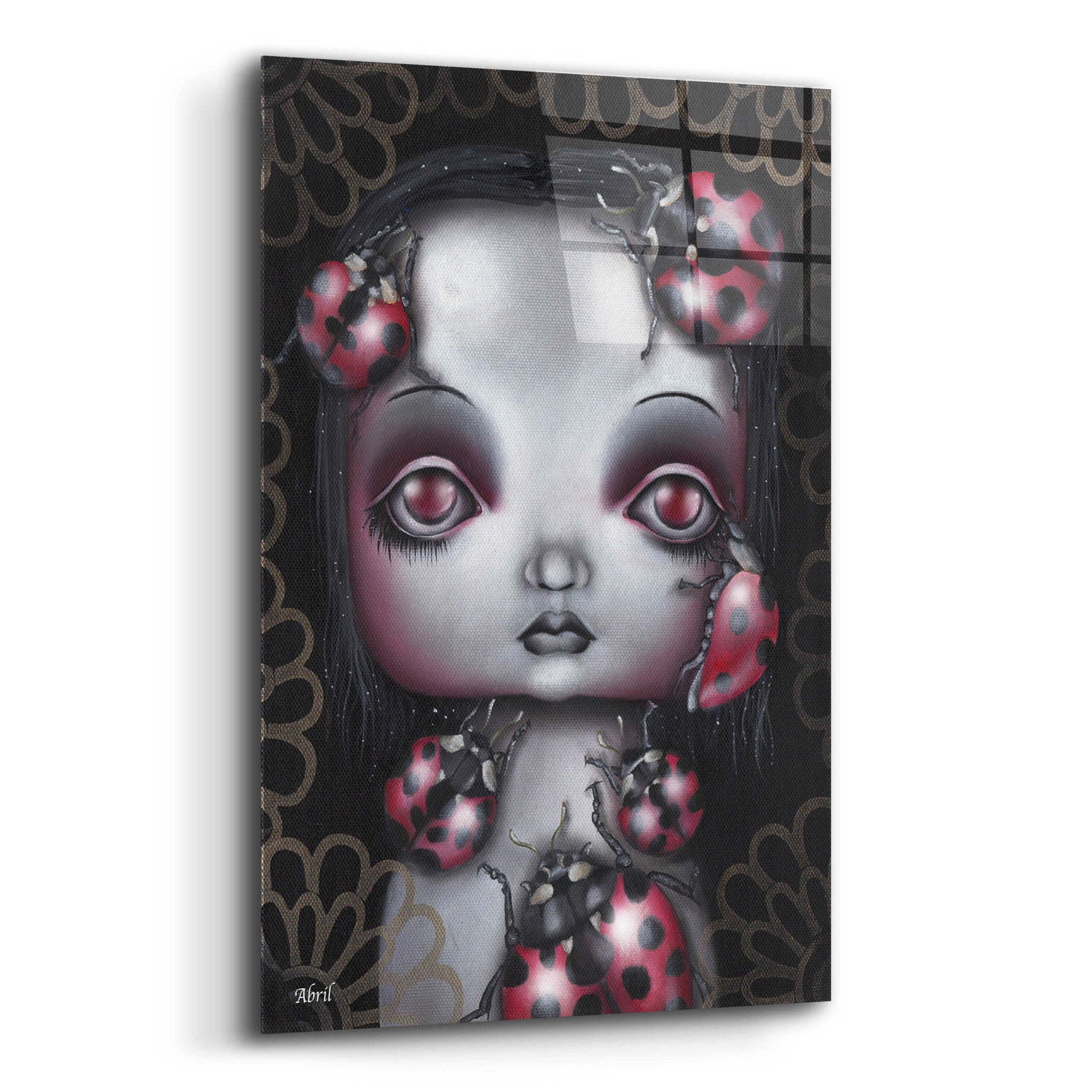 Epic Art 'Ladybug Girl' by Abril Andrade, Acrylic Glass Wall Art,12x16