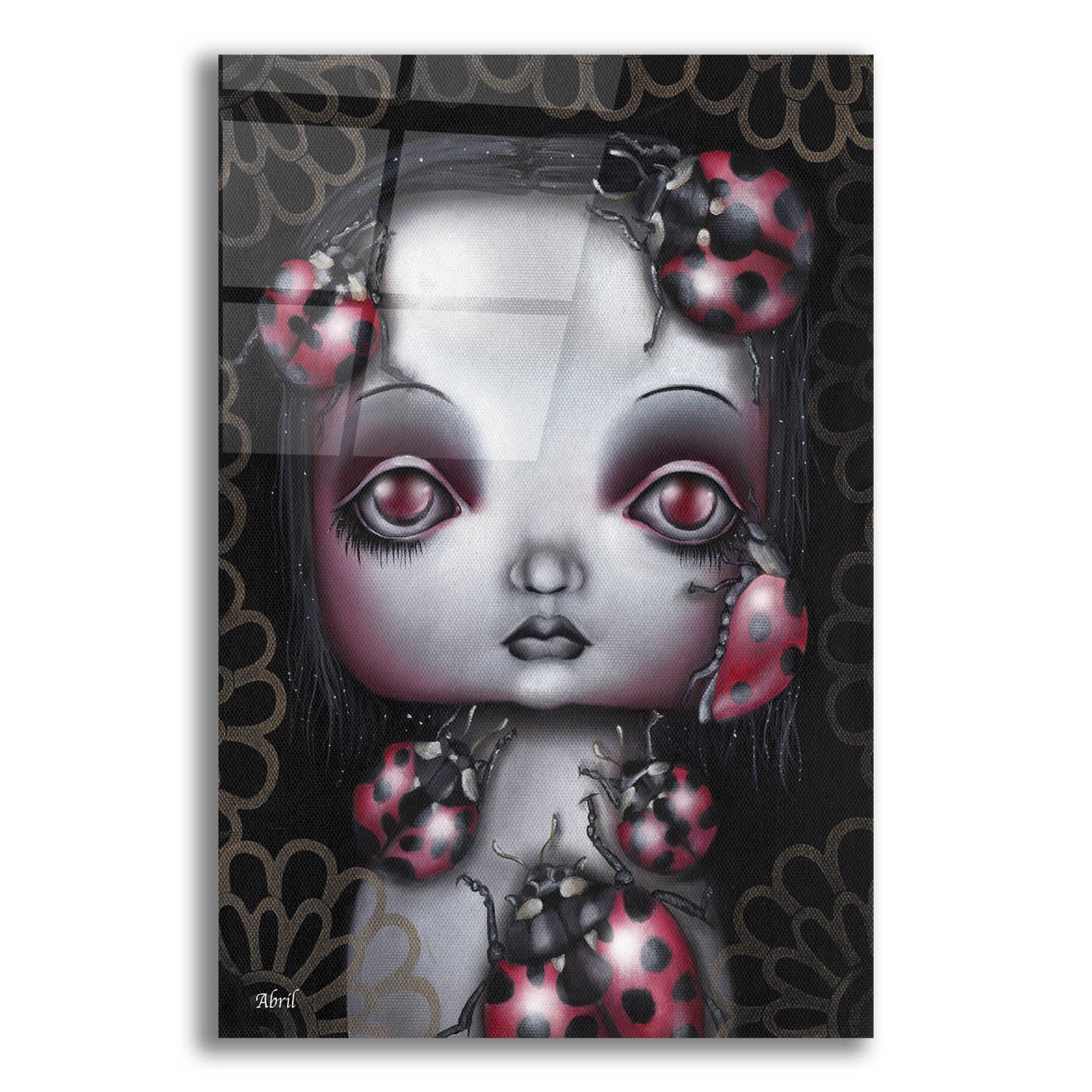 Epic Art 'Ladybug Girl' by Abril Andrade, Acrylic Glass Wall Art,12x16