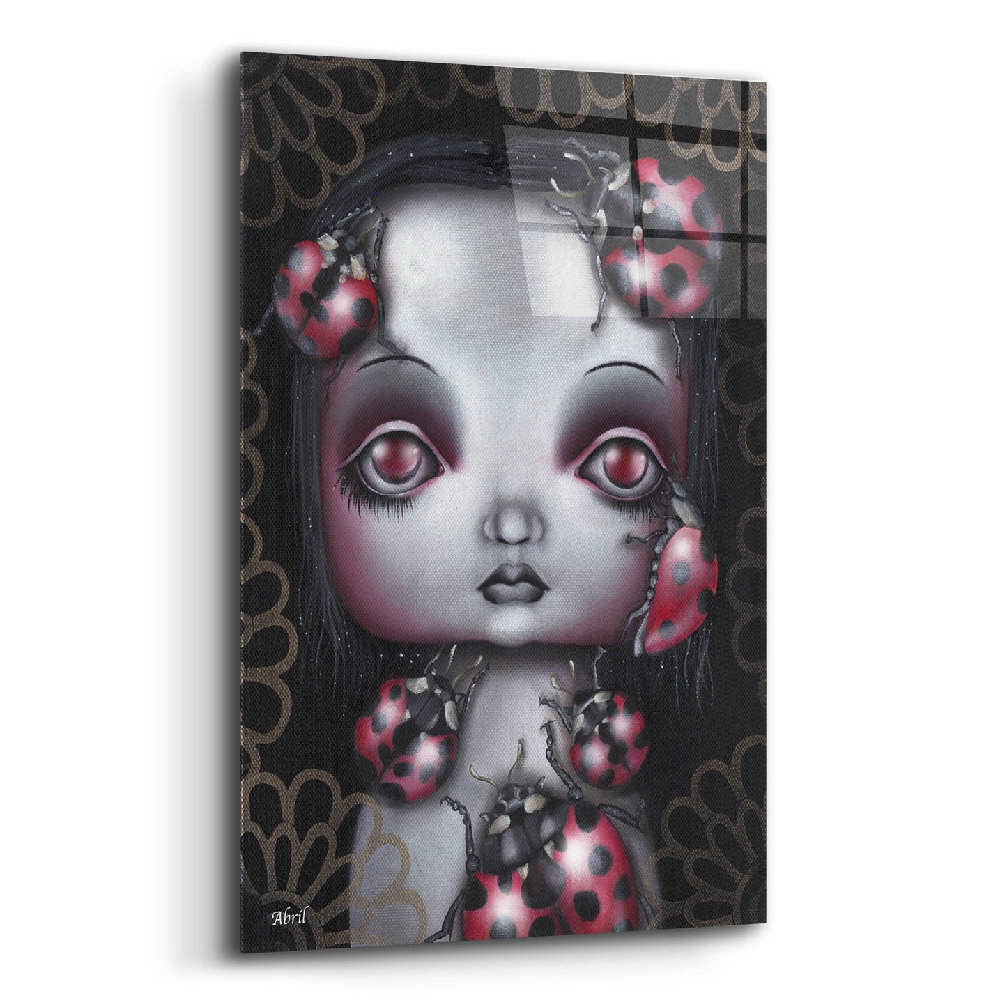 Epic Art 'Ladybug Girl' by Abril Andrade, Acrylic Glass Wall Art,16x24