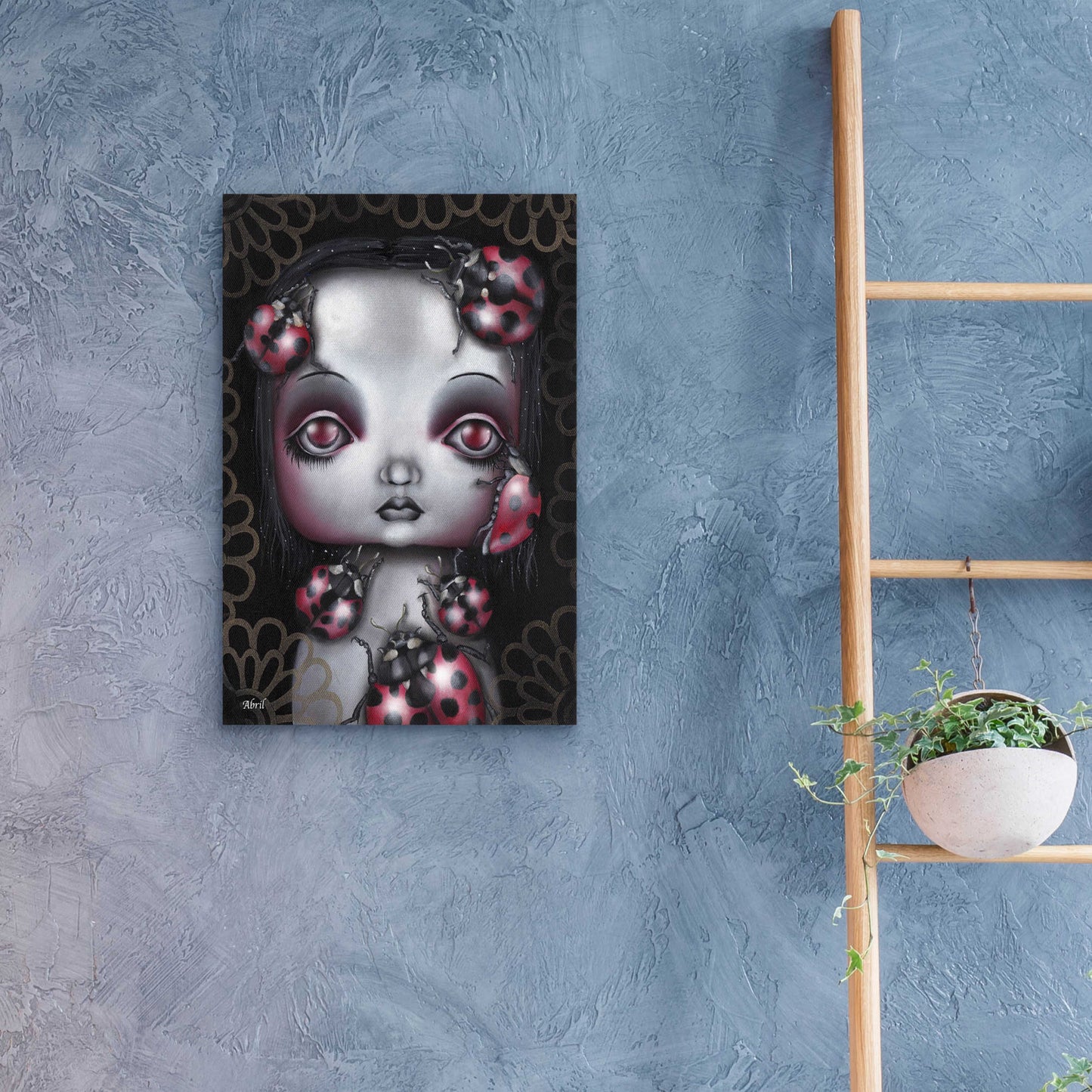 Epic Art 'Ladybug Girl' by Abril Andrade, Acrylic Glass Wall Art,16x24