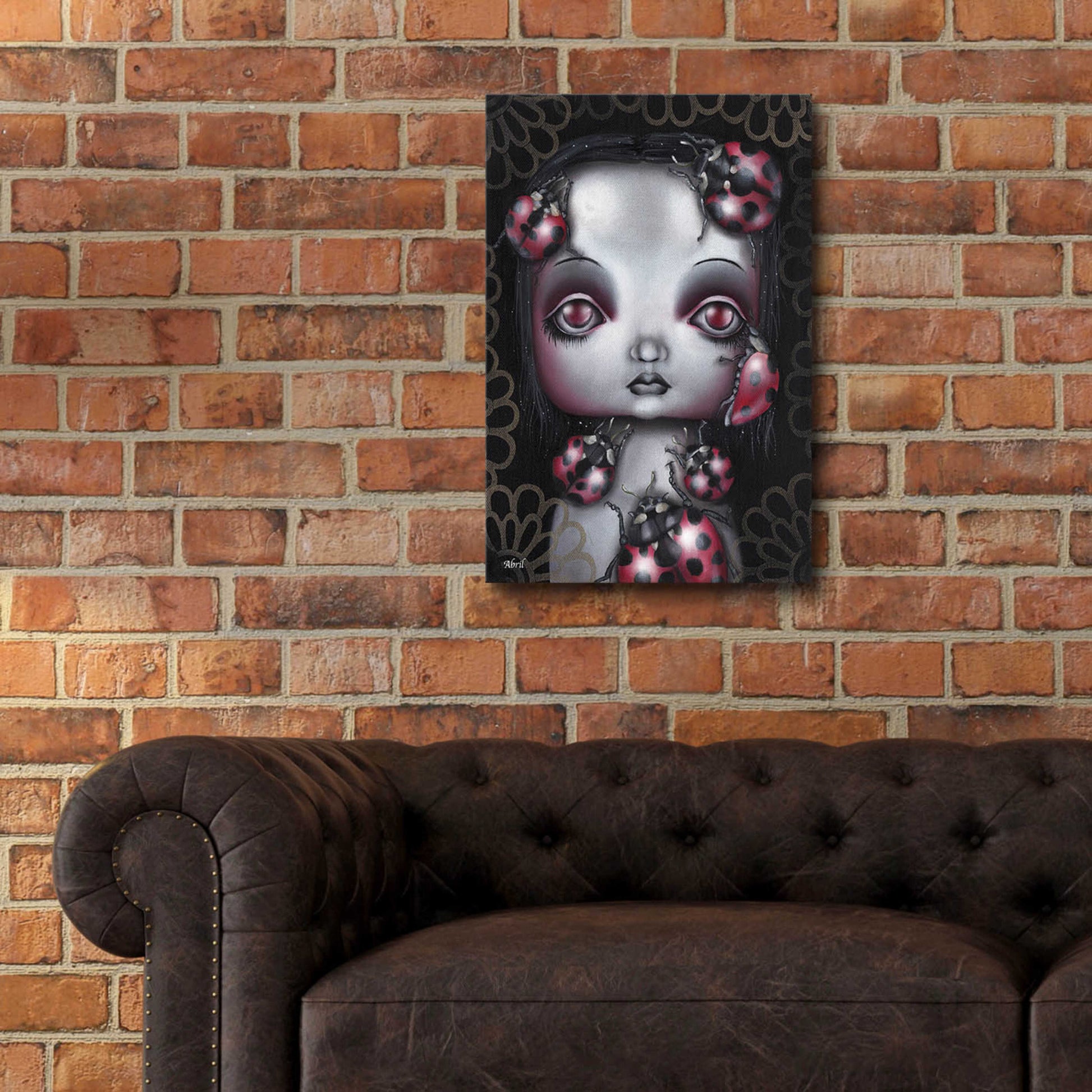 Epic Art 'Ladybug Girl' by Abril Andrade, Acrylic Glass Wall Art,16x24