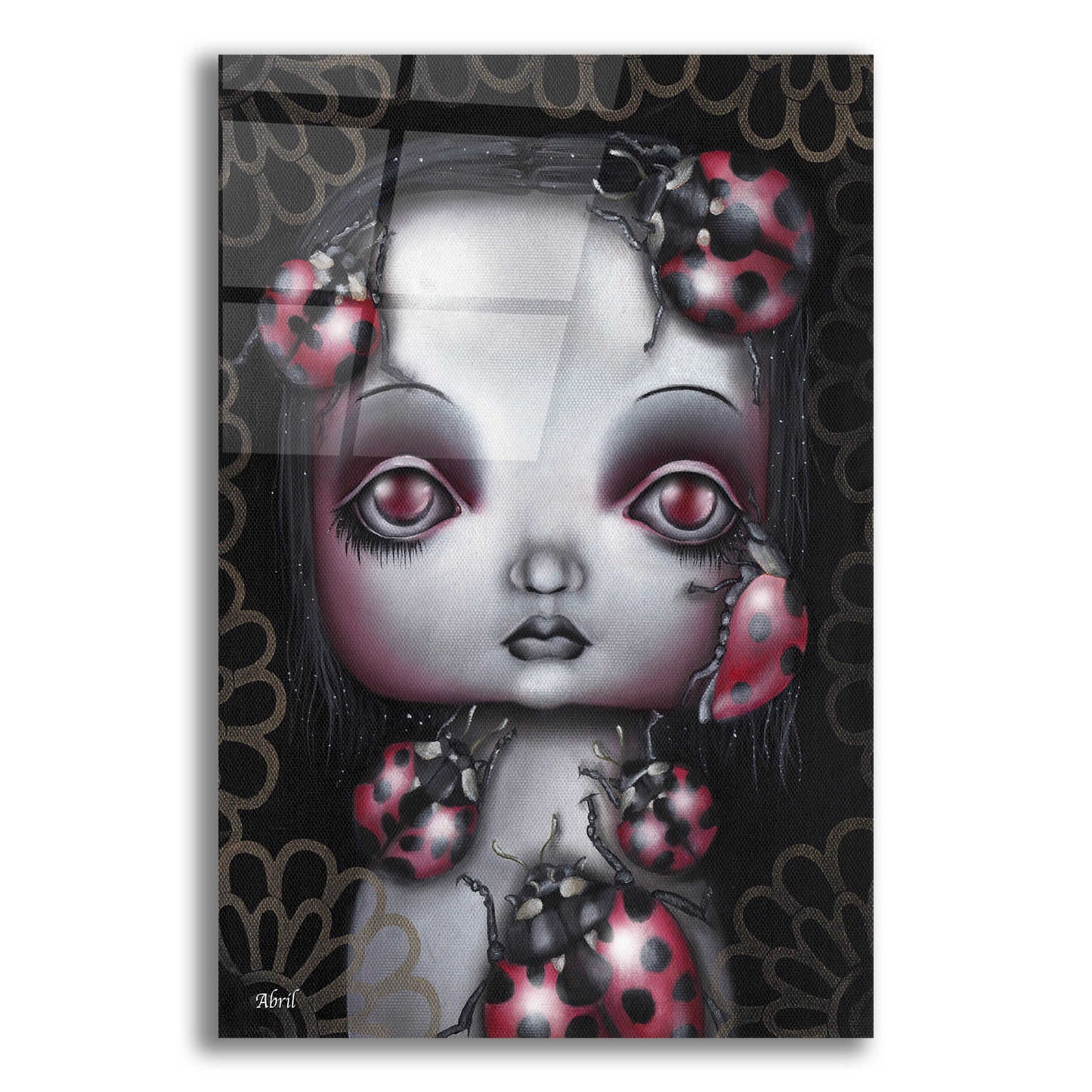 Epic Art 'Ladybug Girl' by Abril Andrade, Acrylic Glass Wall Art,16x24