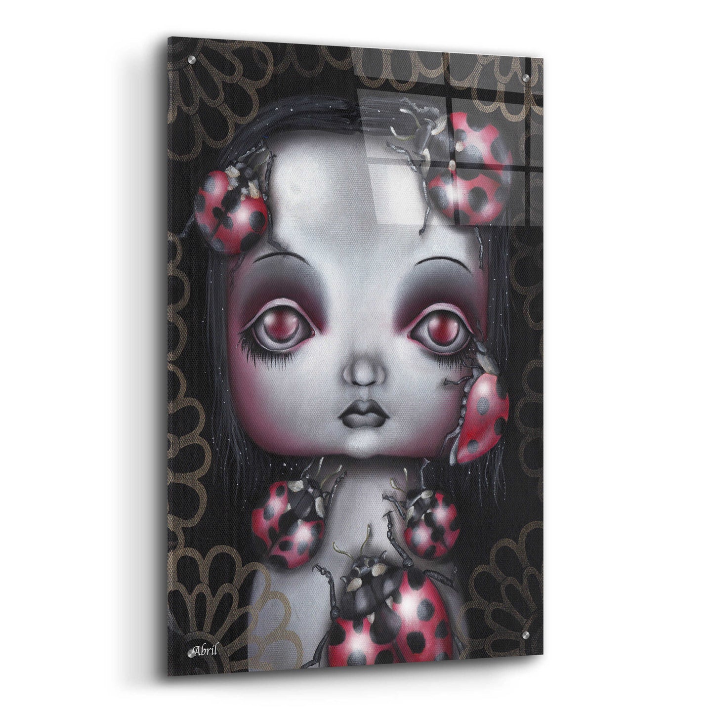 Epic Art 'Ladybug Girl' by Abril Andrade, Acrylic Glass Wall Art,24x36