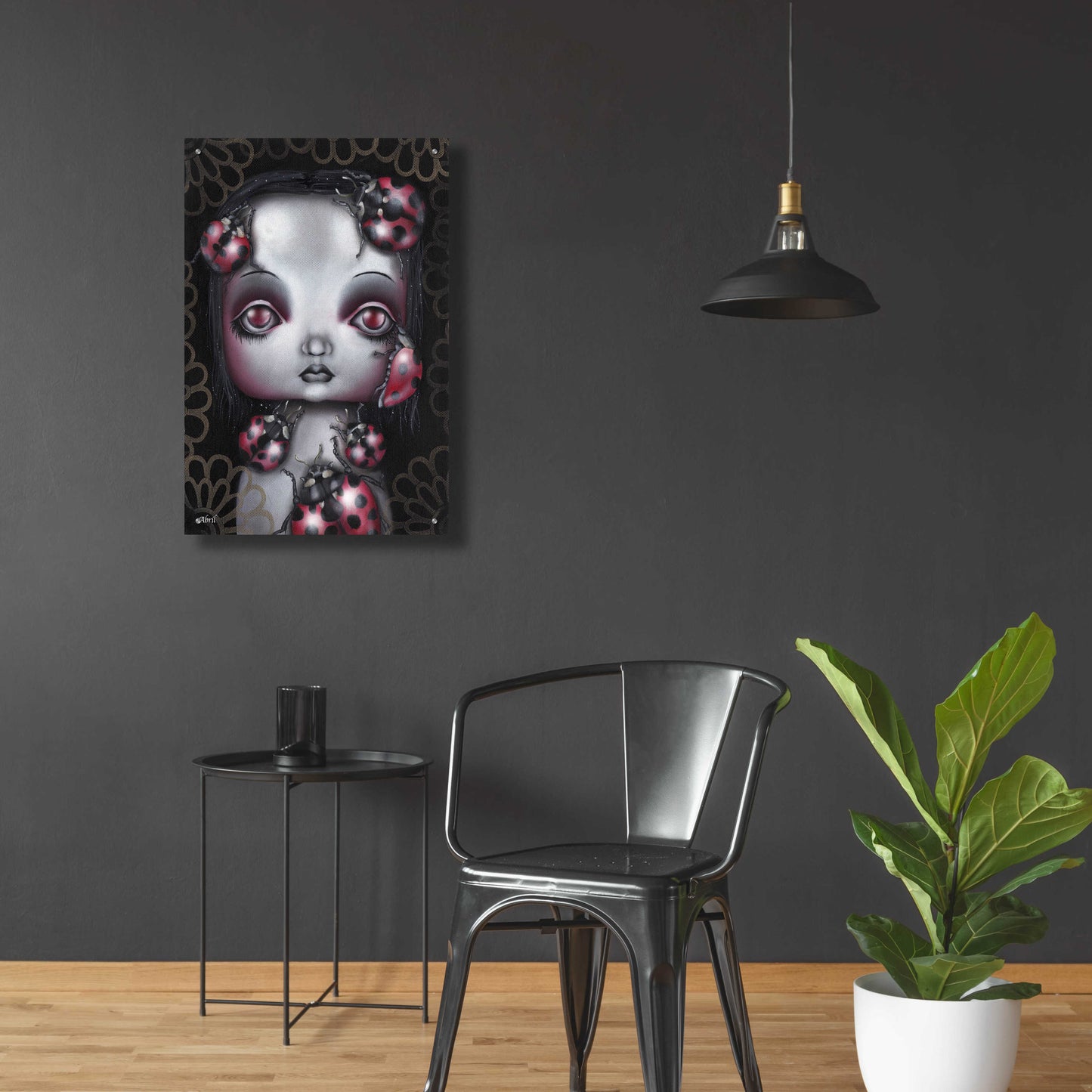 Epic Art 'Ladybug Girl' by Abril Andrade, Acrylic Glass Wall Art,24x36