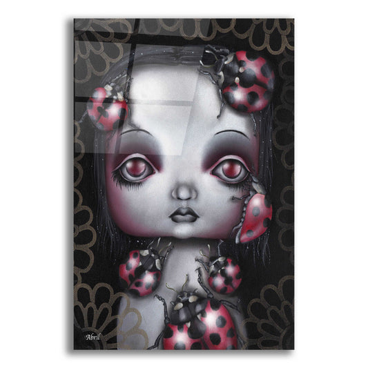 Epic Art 'Ladybug Girl' by Abril Andrade, Acrylic Glass Wall Art