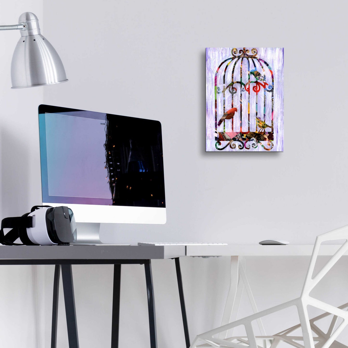 Epic Art 'Bird Cage' by Artpoptart, Acrylic Glass Wall Art,12x16