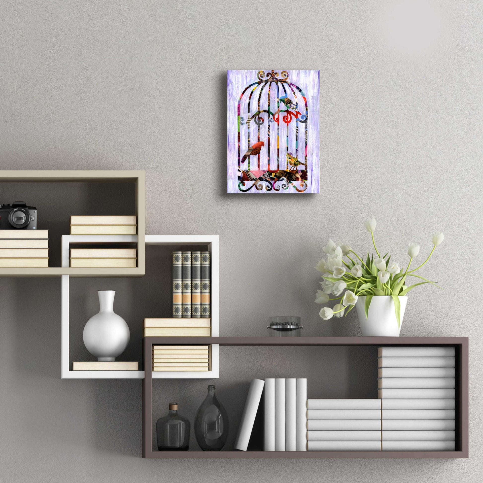 Epic Art 'Bird Cage' by Artpoptart, Acrylic Glass Wall Art,12x16