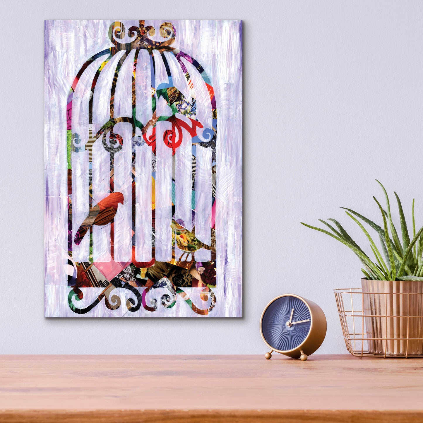 Epic Art 'Bird Cage' by Artpoptart, Acrylic Glass Wall Art,12x16