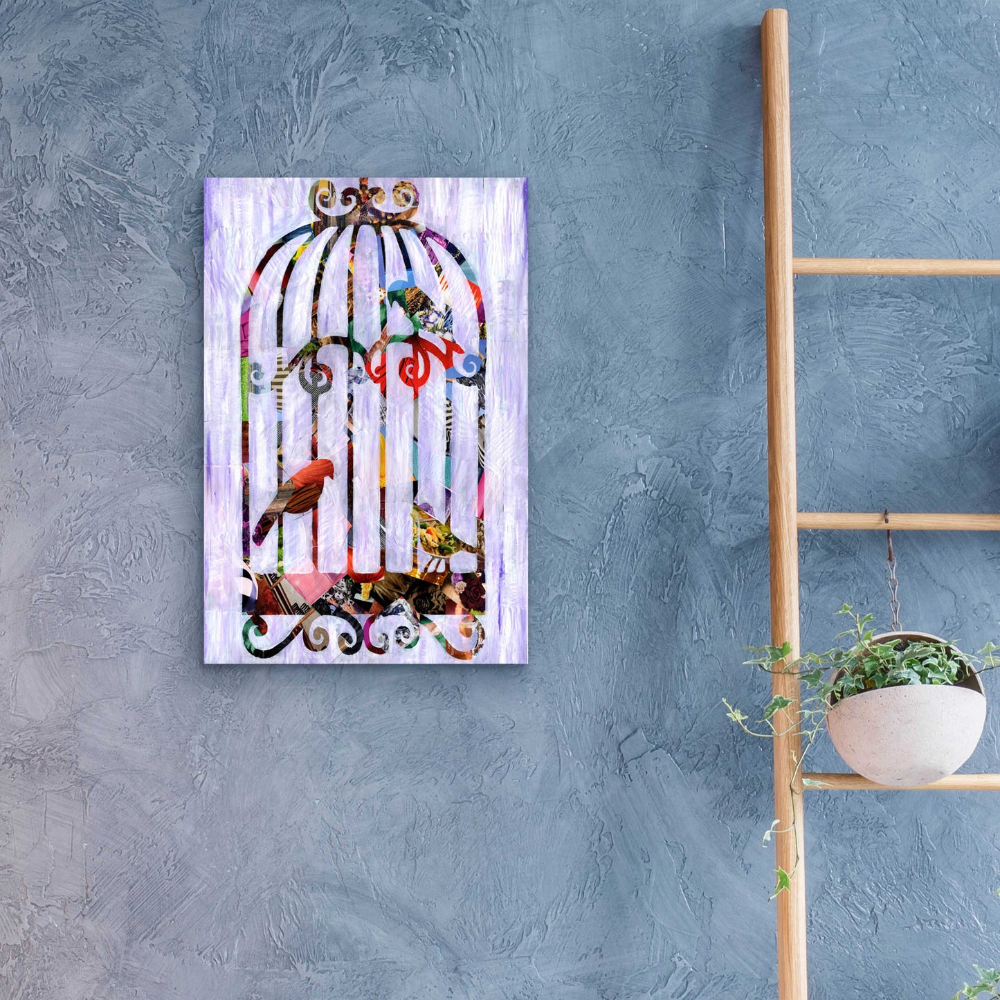 Epic Art 'Bird Cage' by Artpoptart, Acrylic Glass Wall Art,16x24