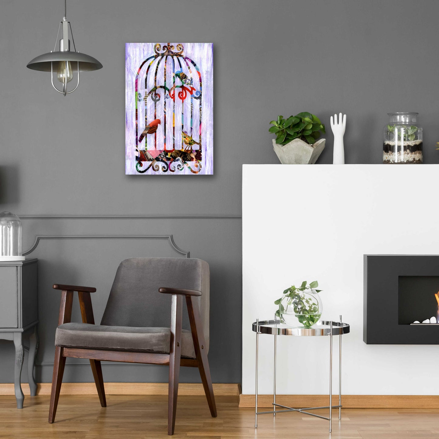 Epic Art 'Bird Cage' by Artpoptart, Acrylic Glass Wall Art,16x24